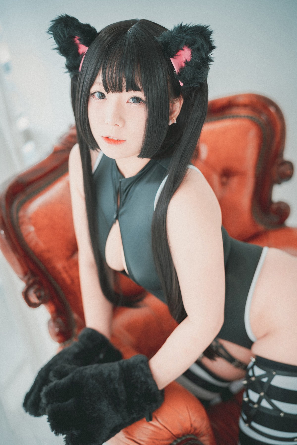 xgyw.top_[DJAWA]No.091_模特Maruemon_Realised Feral Cat主题私房黑色高叉连体衣诱惑写真55P