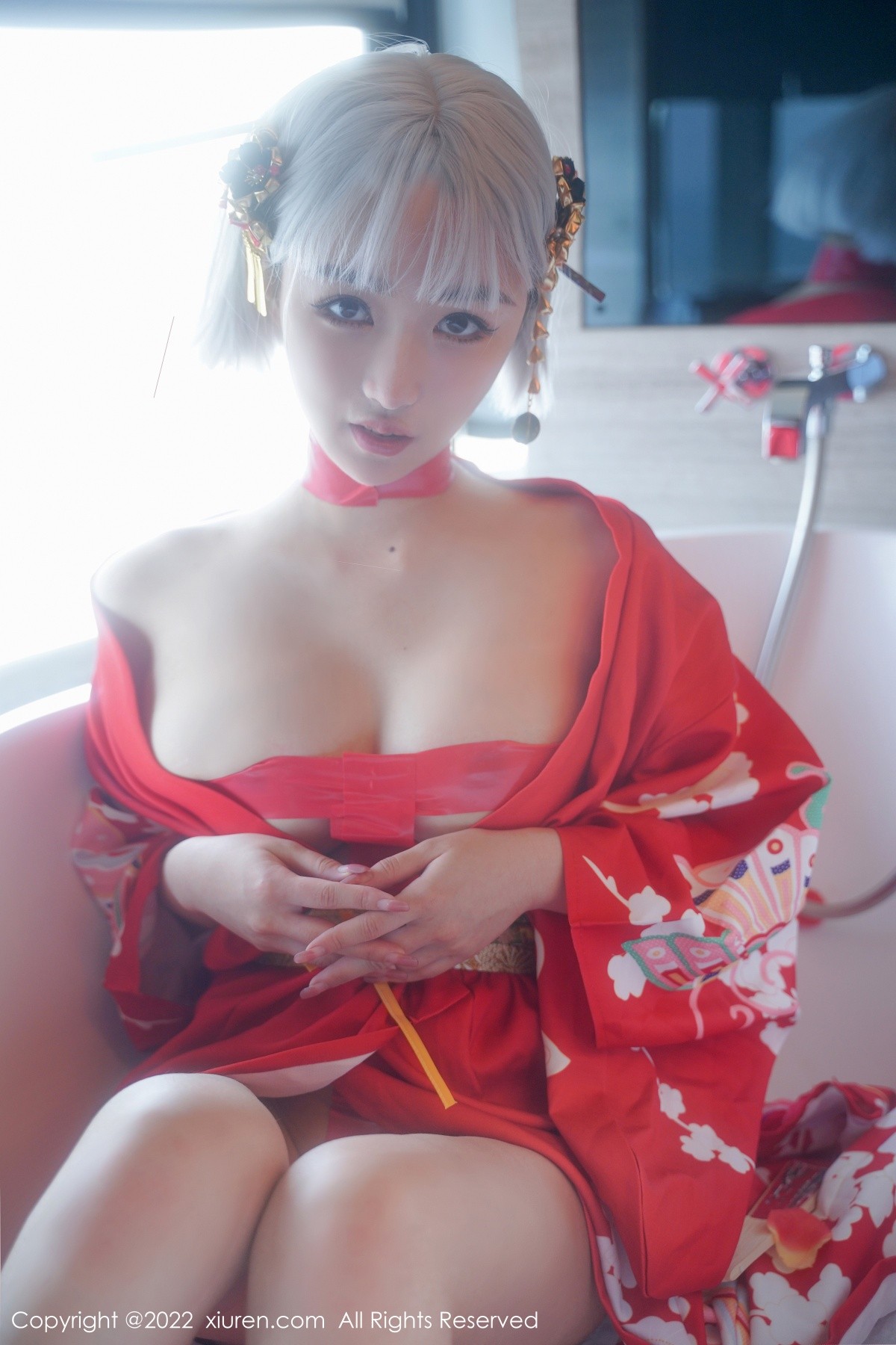 xgyw.top_XiuRen第5134期_模特西门小玉蒸汽浴室里红带裹身秀火辣身材傲人豪乳诱惑写真66P