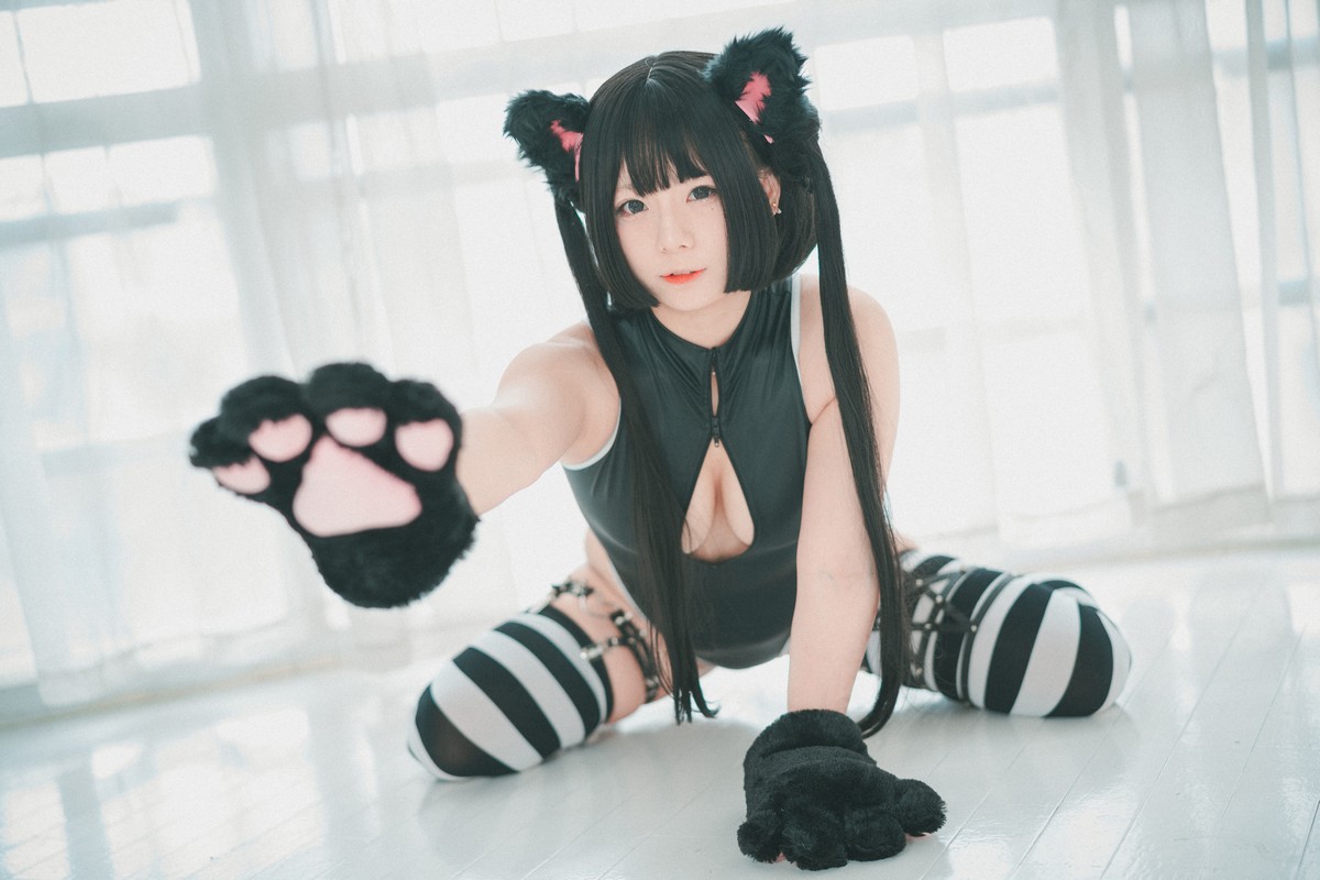 xgyw.top_[DJAWA]No.091_模特Maruemon_Realised Feral Cat主题私房黑色高叉连体衣诱惑写真55P