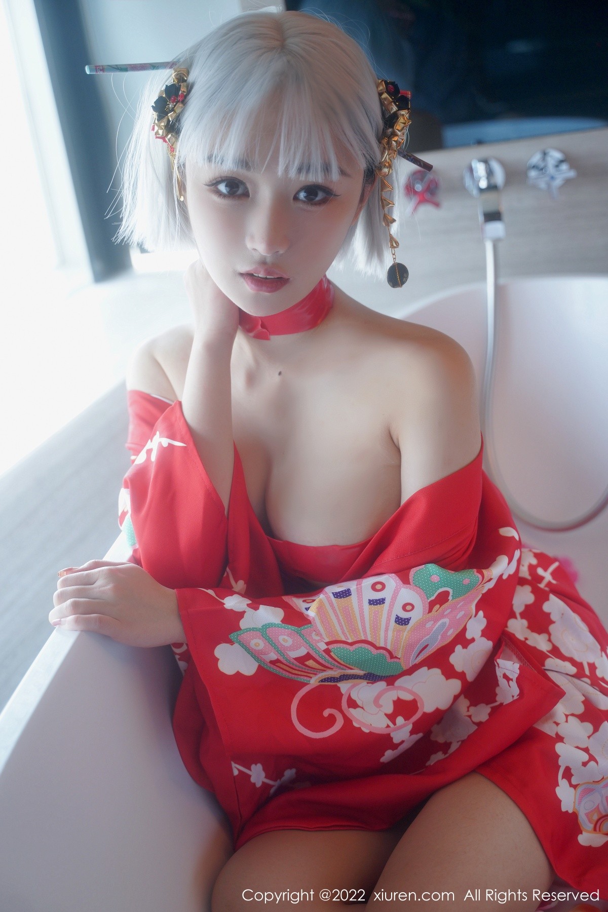 xgyw.top_XiuRen第5134期_模特西门小玉蒸汽浴室里红带裹身秀火辣身材傲人豪乳诱惑写真66P
