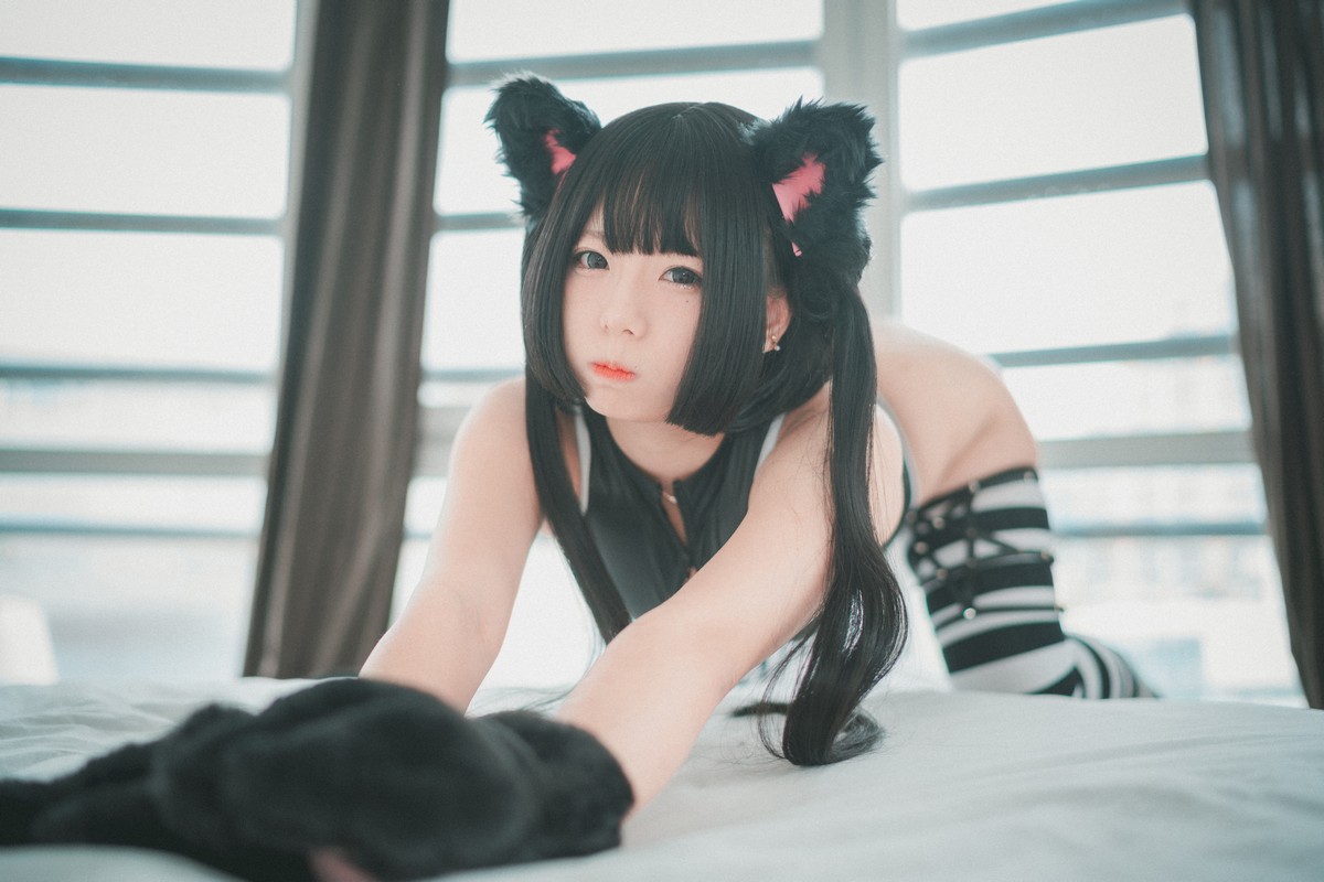 xgyw.top_[DJAWA]No.091_模特Maruemon_Realised Feral Cat主题私房黑色高叉连体衣诱惑写真55P
