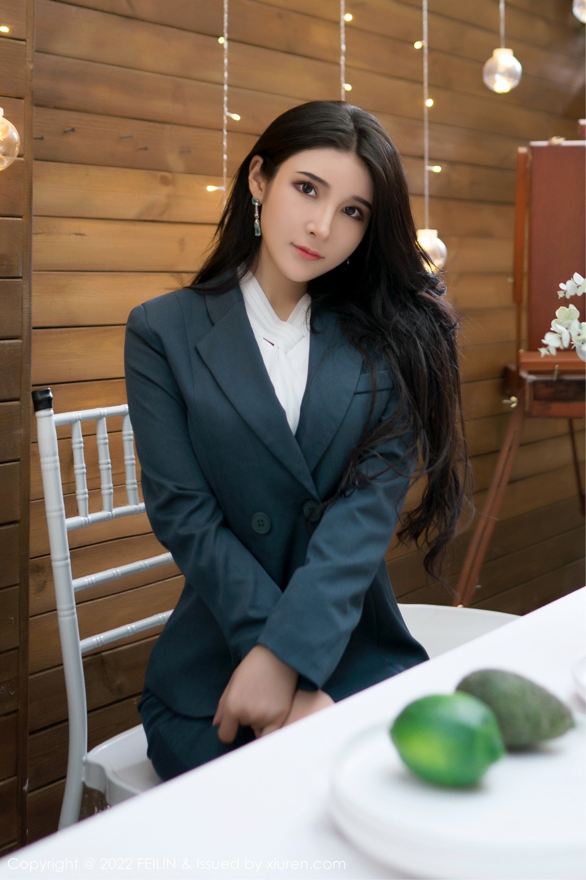 xgyw.top_[FeiLin嗲囡囡]VOL.353_模特姝姝不是妹妹脱OL职业装露性感白色蕾丝内衣丰满诱惑写真63P