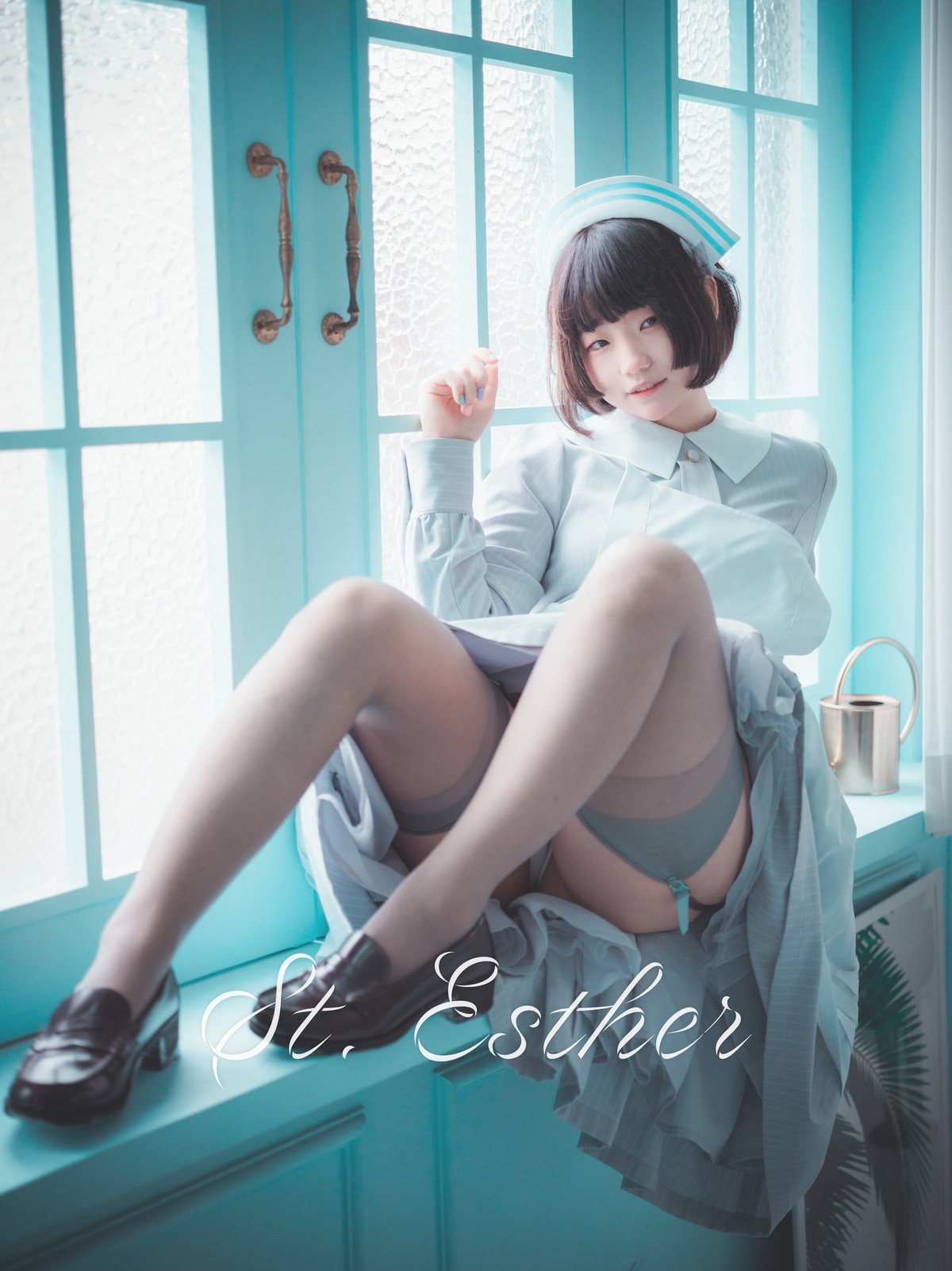 xgyw.top_[DJAWA]No.095_模特Mimmi_St. Esther主题私房短裙下性感灰丝吊袜秀翘臀诱惑写真136P