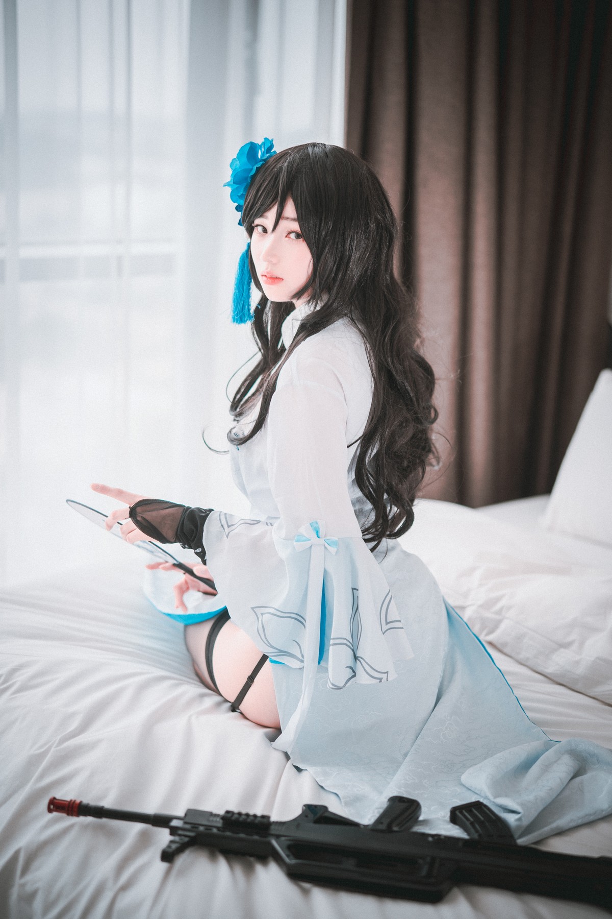 xgyw.top_[DJAWA]No.100_BamBi_Type95 Jade Noisette Rose主题性感旗袍配蕾丝吊袜诱惑写真45P