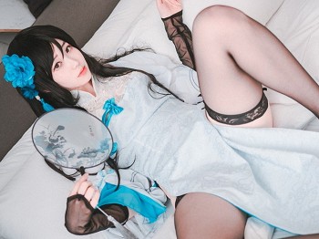 [DJAWA]No.100_BamBi_Type95 Jade Noisette Rose主题性感中式配蕾丝吊袜骚扰写真45P