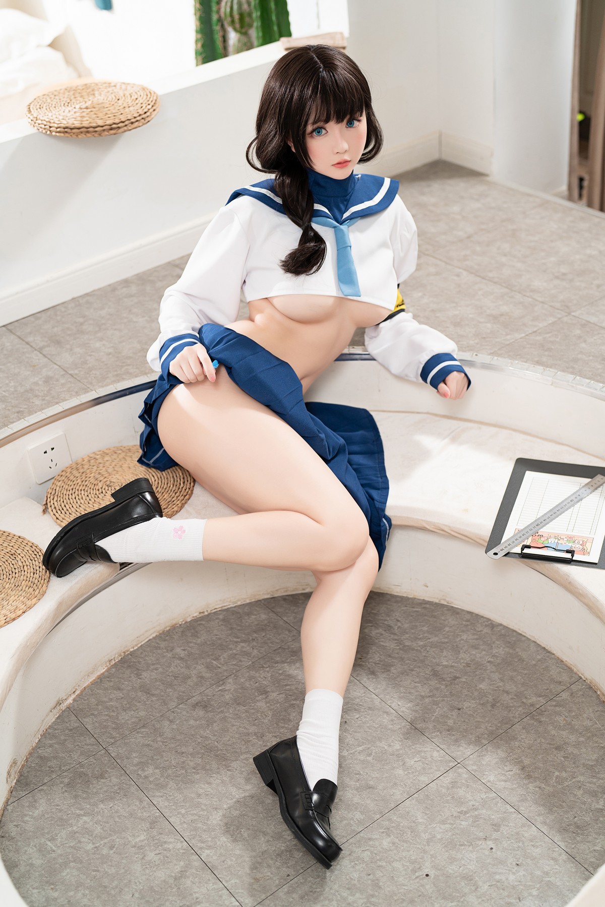 xgyw.top_Coser小姐姐星之迟迟风纪委员主题私房性感学生装半脱露性感内衣完美诱惑写真110P