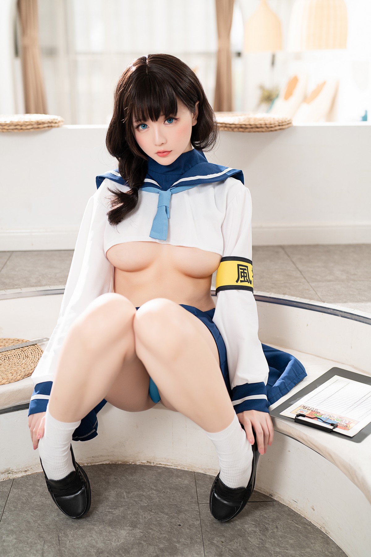 xgyw.top_Coser小姐姐星之迟迟风纪委员主题私房性感学生装半脱露性感内衣完美诱惑写真110P