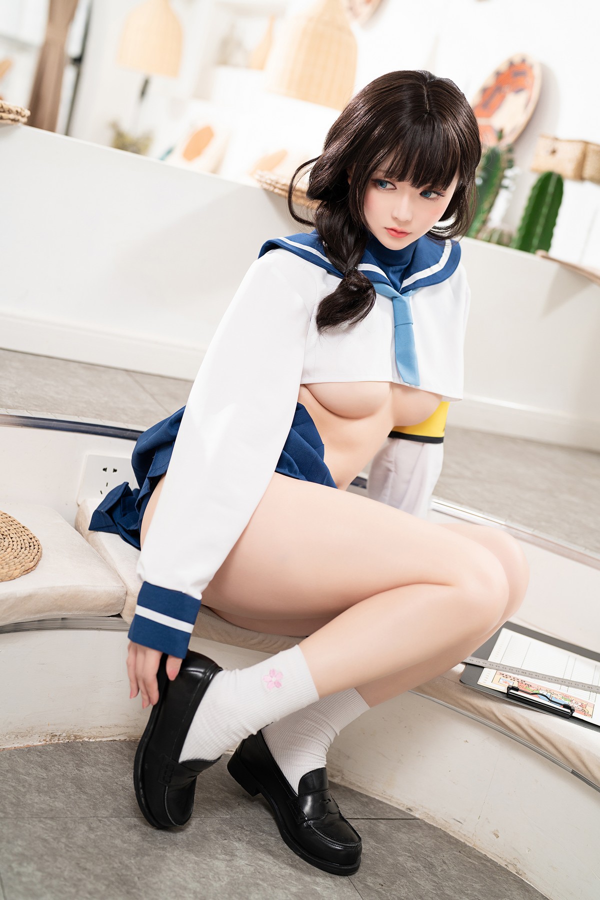 xgyw.top_Coser小姐姐星之迟迟风纪委员主题私房性感学生装半脱露性感内衣完美诱惑写真110P