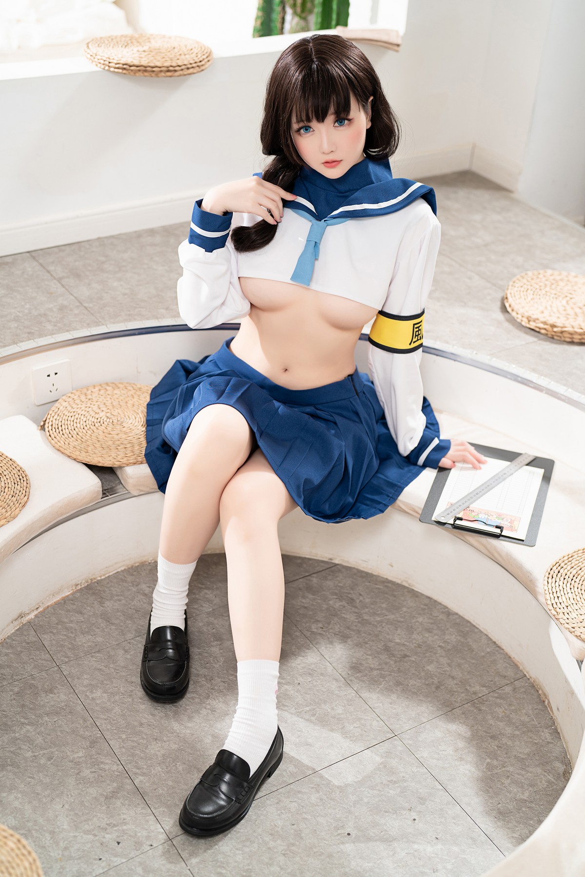 xgyw.top_Coser小姐姐星之迟迟风纪委员主题私房性感学生装半脱露性感内衣完美诱惑写真110P