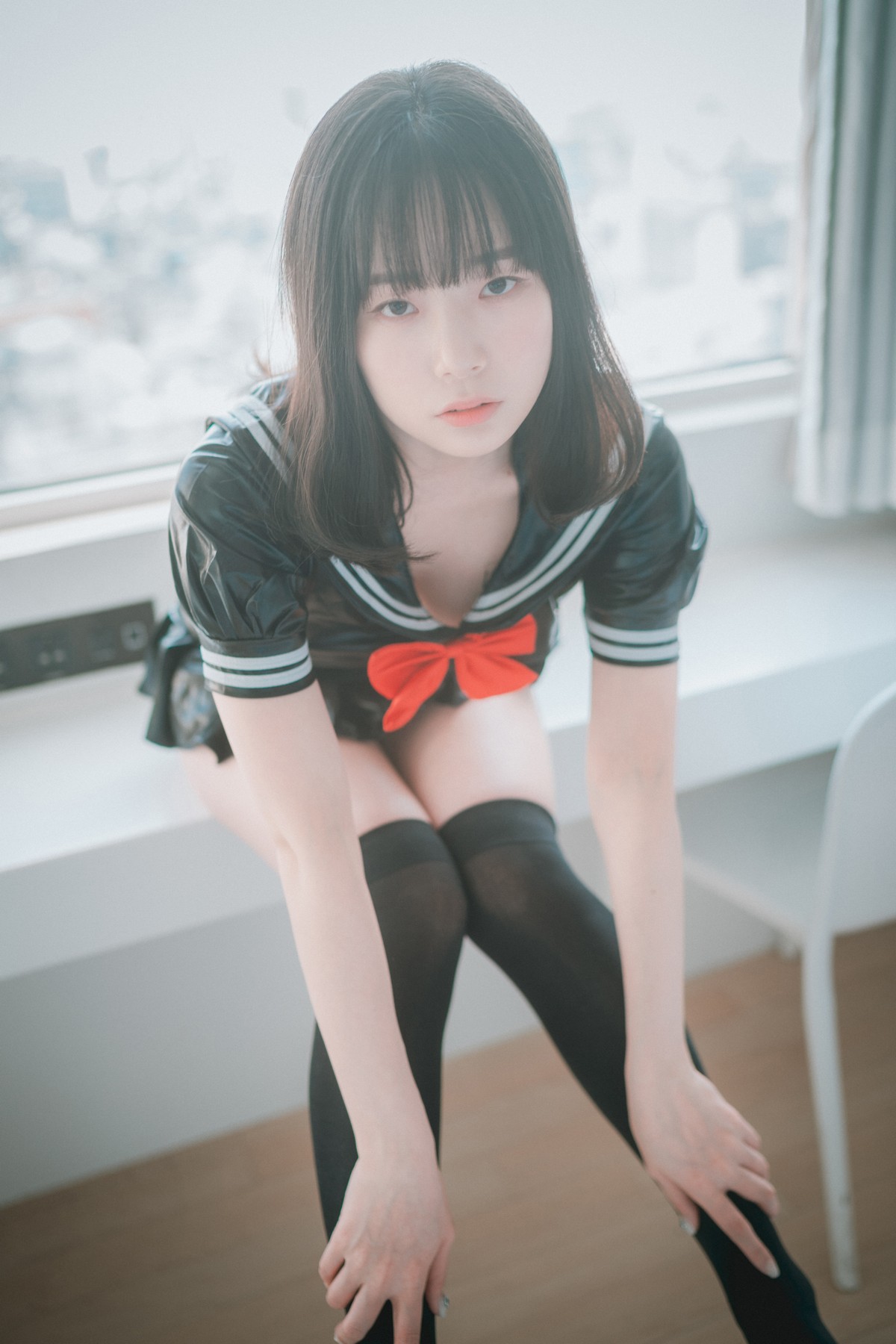 xgyw.top_[DJAWA]No.106_模特PIA_Leather Black Schoolgirl主题私房薄透连体黑丝极致诱惑写真102P