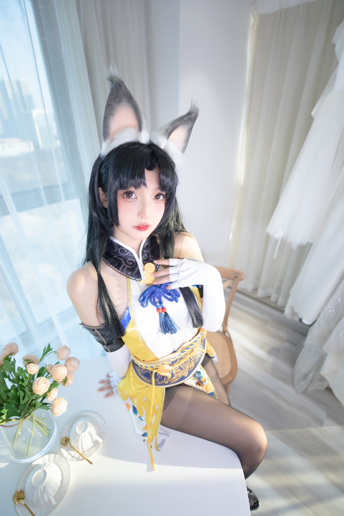 xgyw.top_斗鱼主播神楽板真冬黑丝胡桃主题私房狐狸装扮性感服饰配超薄黑丝极致魅惑写真75P