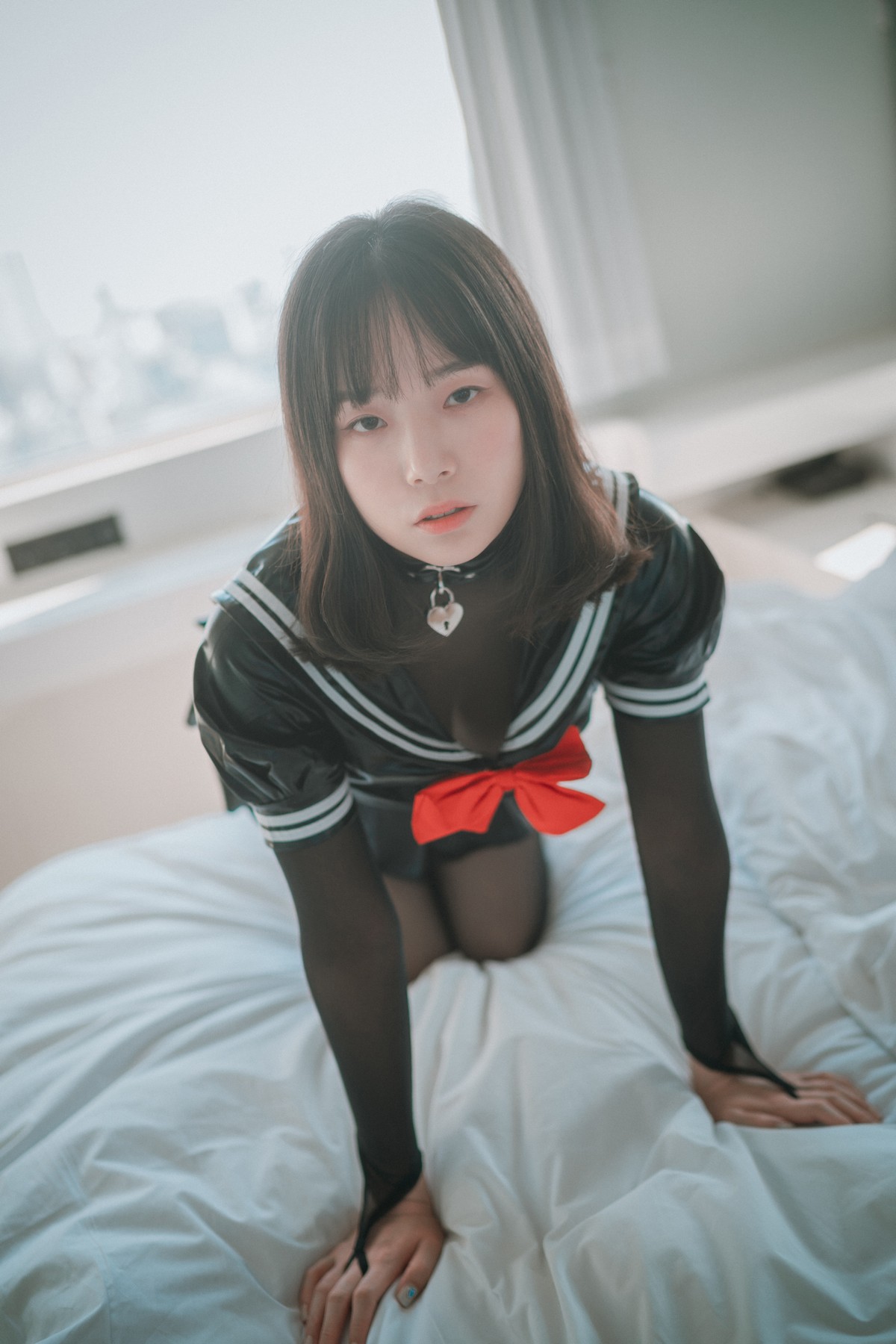 xgyw.top_[DJAWA]No.106_模特PIA_Leather Black Schoolgirl主题私房薄透连体黑丝极致诱惑写真102P