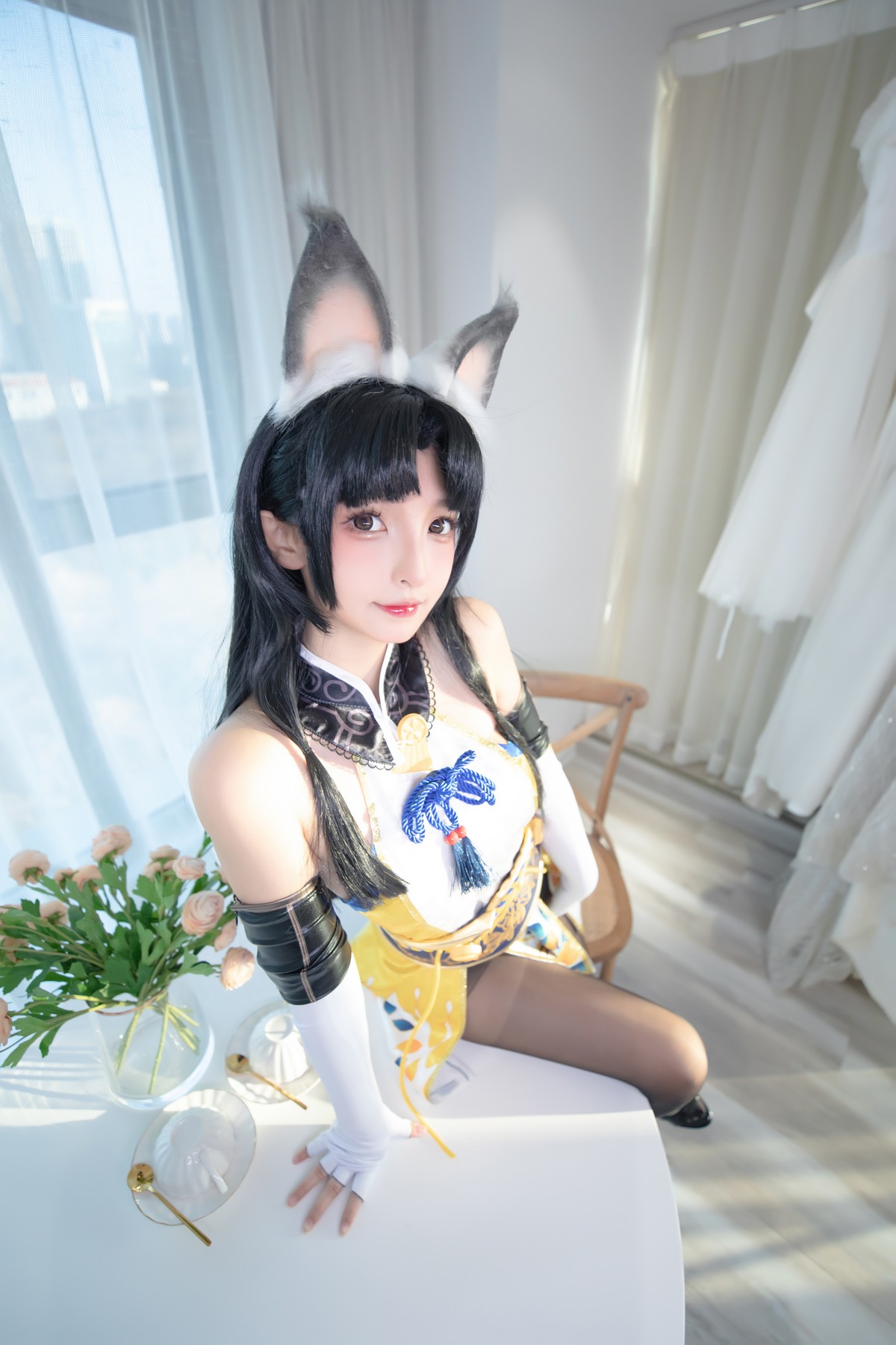 xgyw.top_斗鱼主播神楽板真冬黑丝胡桃主题私房狐狸装扮性感服饰配超薄黑丝极致魅惑写真75P