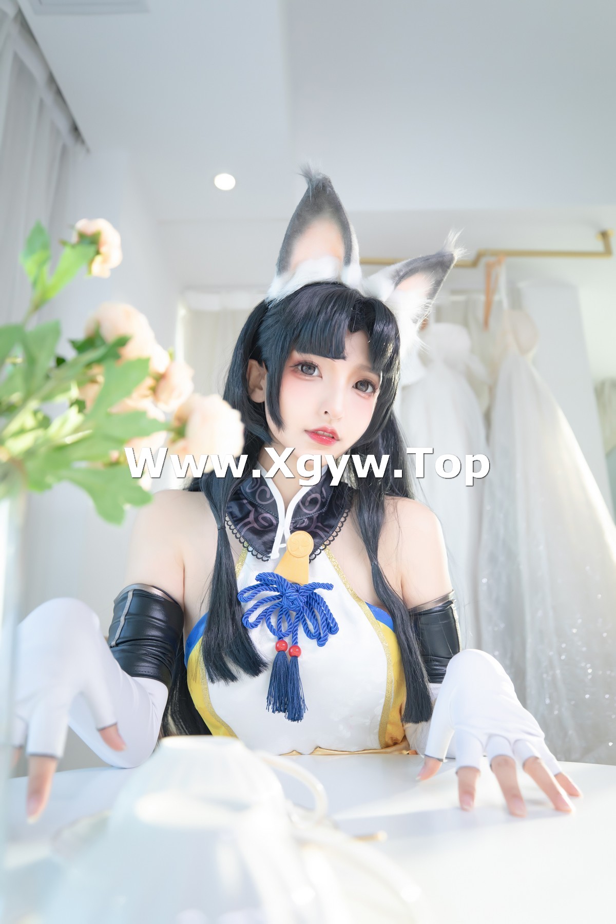 xgyw.top_斗鱼主播神楽板真冬黑丝胡桃主题私房狐狸装扮性感服饰配超薄黑丝极致魅惑写真75P