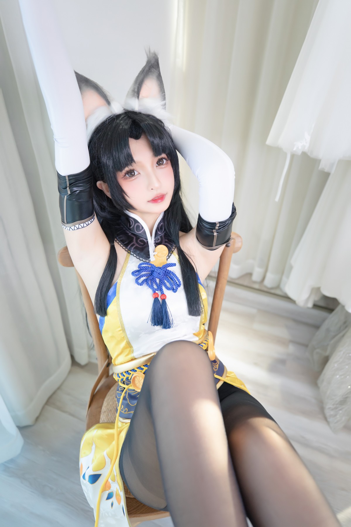 xgyw.top_斗鱼主播神楽板真冬黑丝胡桃主题私房狐狸装扮性感服饰配超薄黑丝极致魅惑写真75P