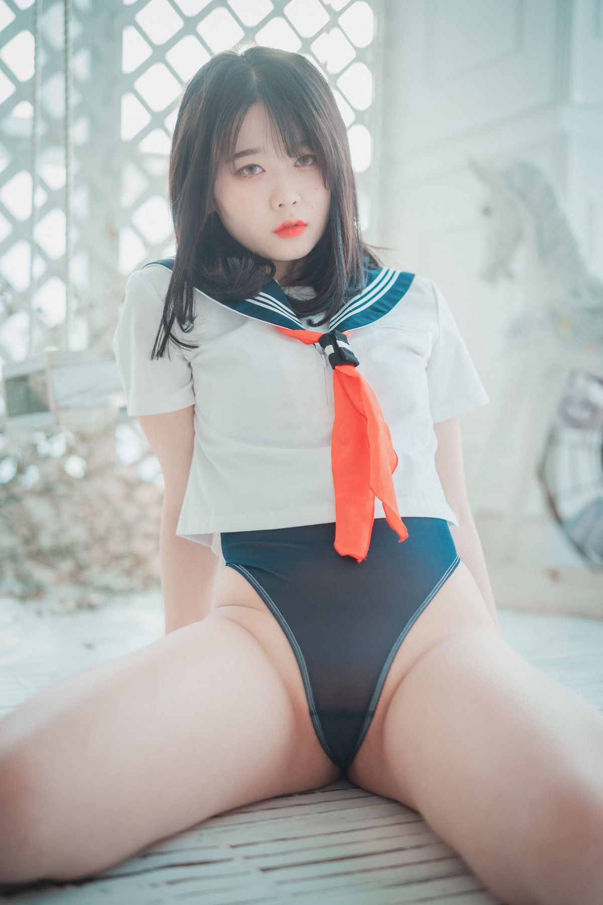 xgyw.top_[DJAWA]No.109_模特Zia_Swimming Lessons主题性感黑色连体泳衣秀翘臀美腿诱惑写真48P