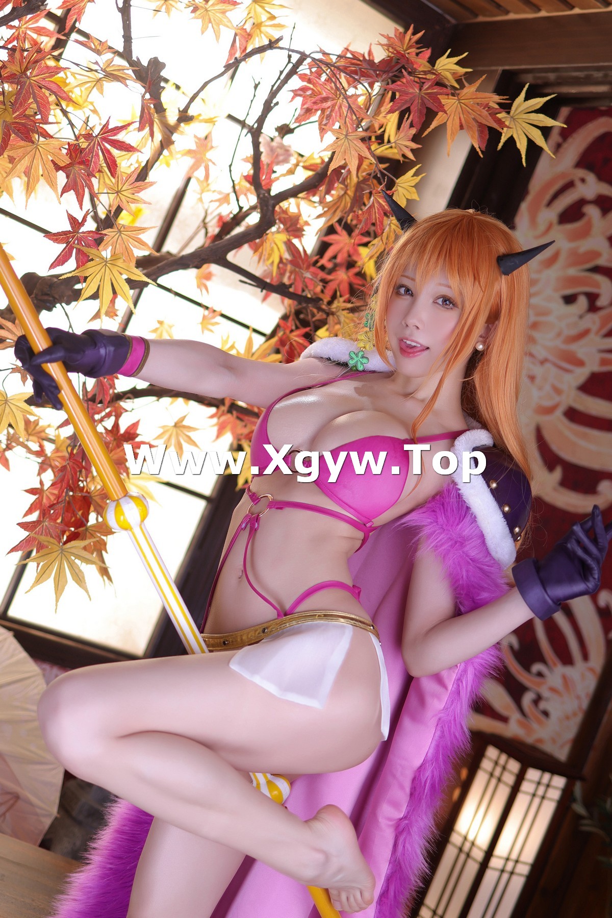 xgyw.top_动漫博主水淼Aqua海贼王娜美主题私房性感粉红内衣秀完美身材撩人诱惑写真122P