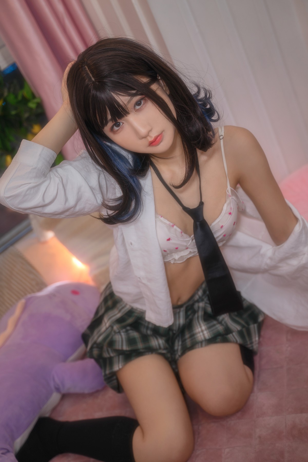 xgyw.top_网络美女可可老师放课后JK主题私房JK制服半脱露草莓内衣性感迷人写真30P