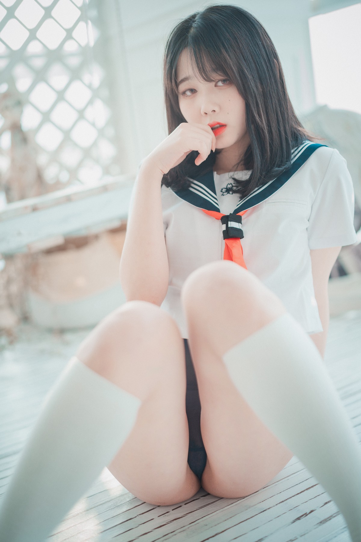 xgyw.top_[DJAWA]No.109_模特Zia_Swimming Lessons主题性感黑色连体泳衣秀翘臀美腿诱惑写真48P
