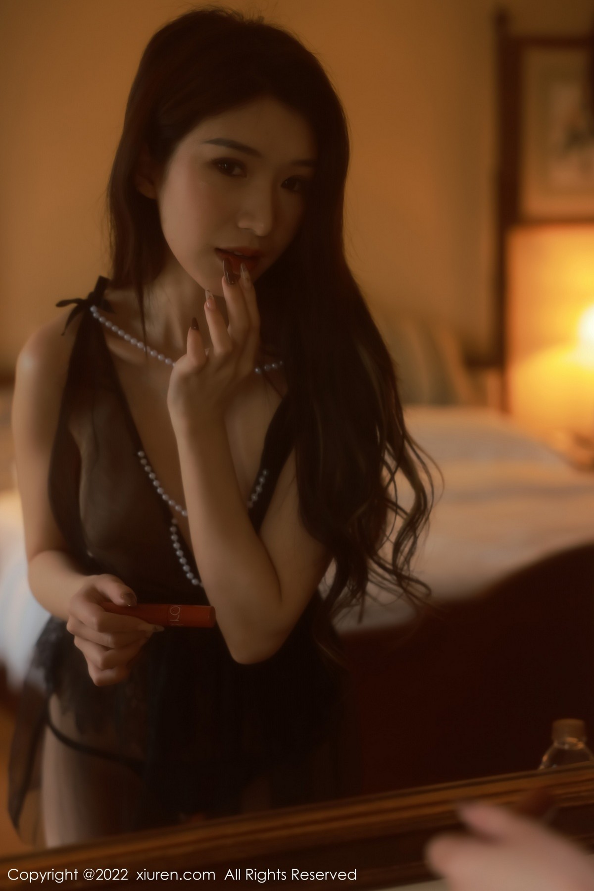 xgyw.top_XiuRen第5185期_模特hebe韩心雨澳门旅拍黑色轻透薄纱裙露丁字裤秀翘臀诱惑写真62P