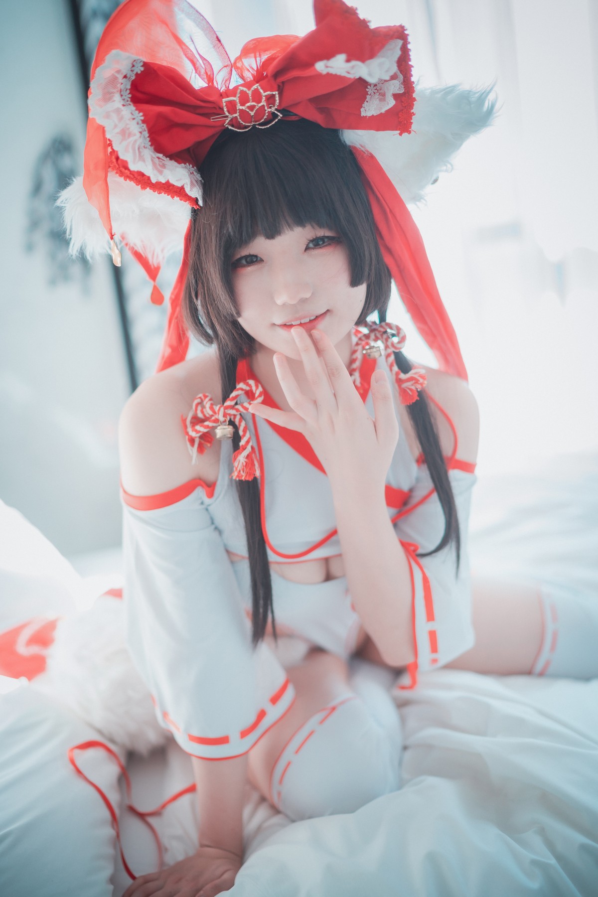 xgyw.top_[DJAWA]No.113_模特Mimmi_Kitsune Miko主题私房性感白色高叉连体衣撩人诱惑写真65P