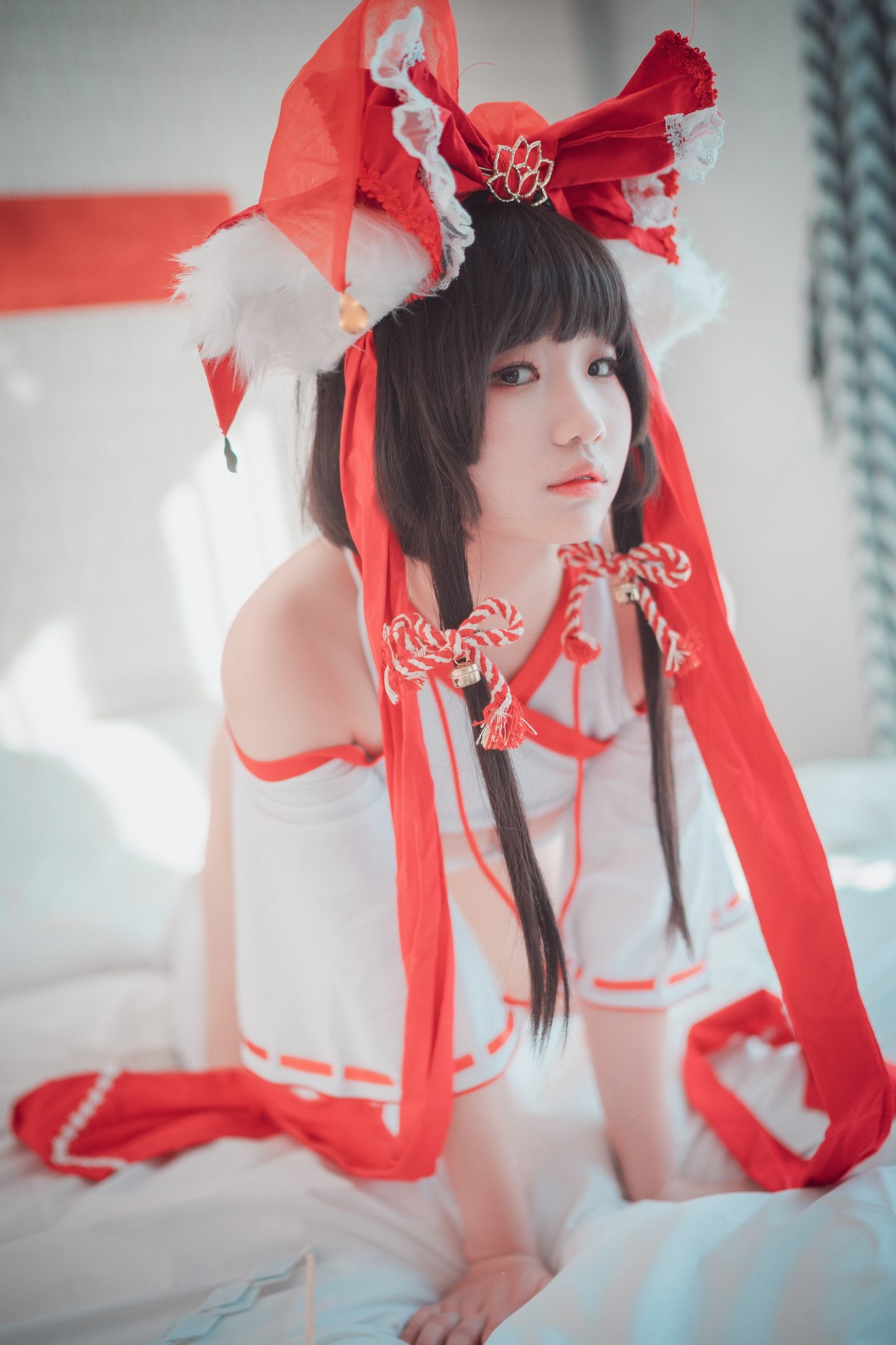 xgyw.top_[DJAWA]No.113_模特Mimmi_Kitsune Miko主题私房性感白色高叉连体衣撩人诱惑写真65P