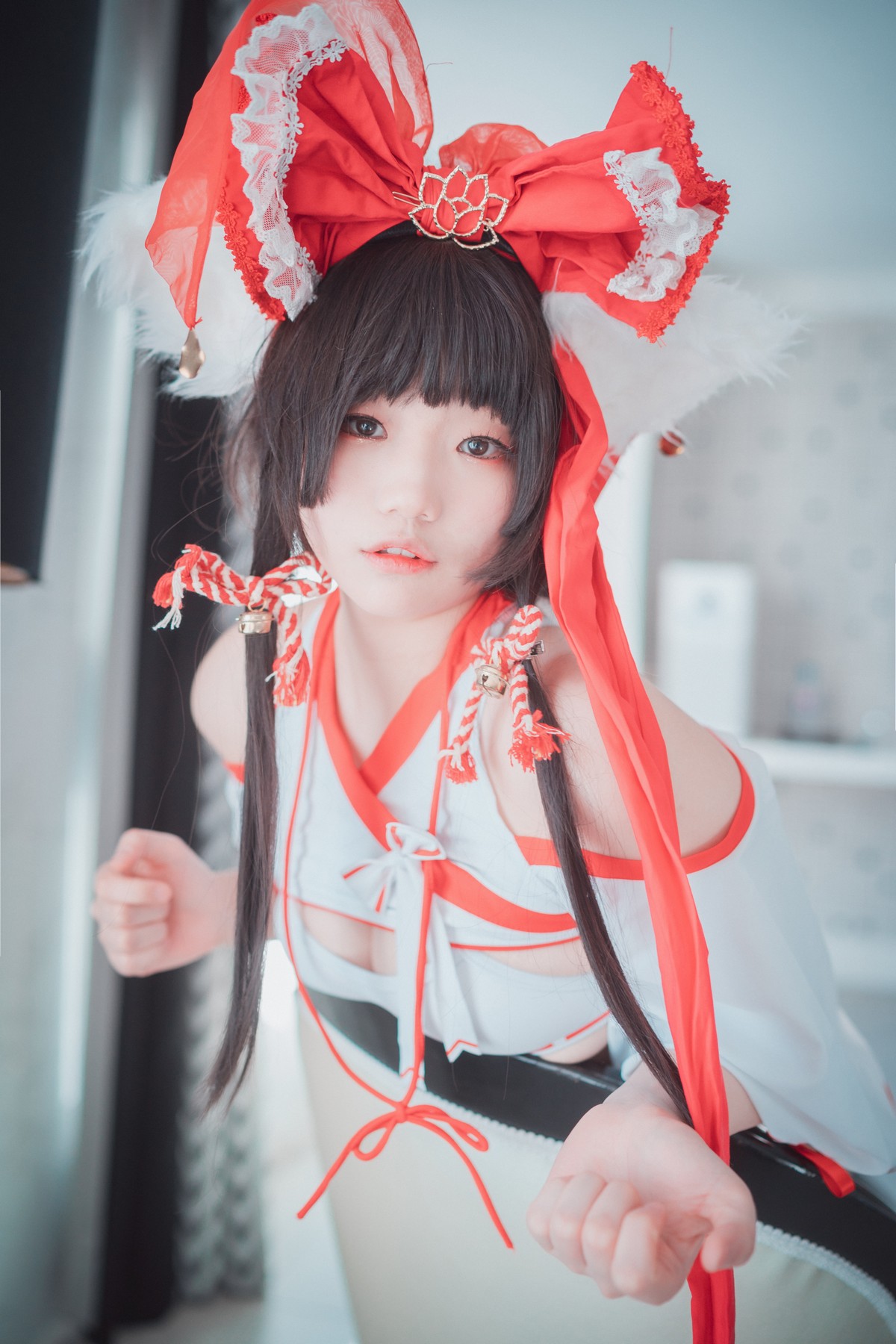 xgyw.top_[DJAWA]No.113_模特Mimmi_Kitsune Miko主题私房性感白色高叉连体衣撩人诱惑写真65P
