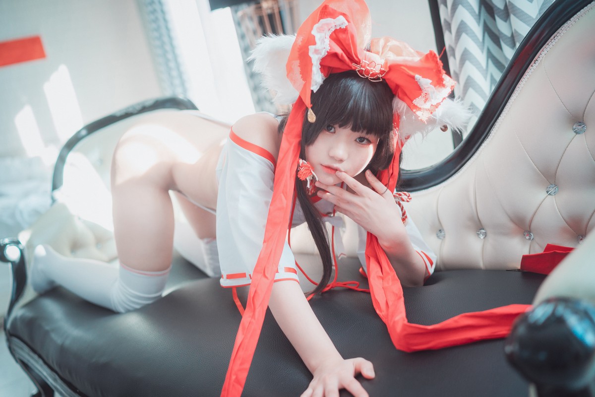 xgyw.top_[DJAWA]No.113_模特Mimmi_Kitsune Miko主题私房性感白色高叉连体衣撩人诱惑写真65P