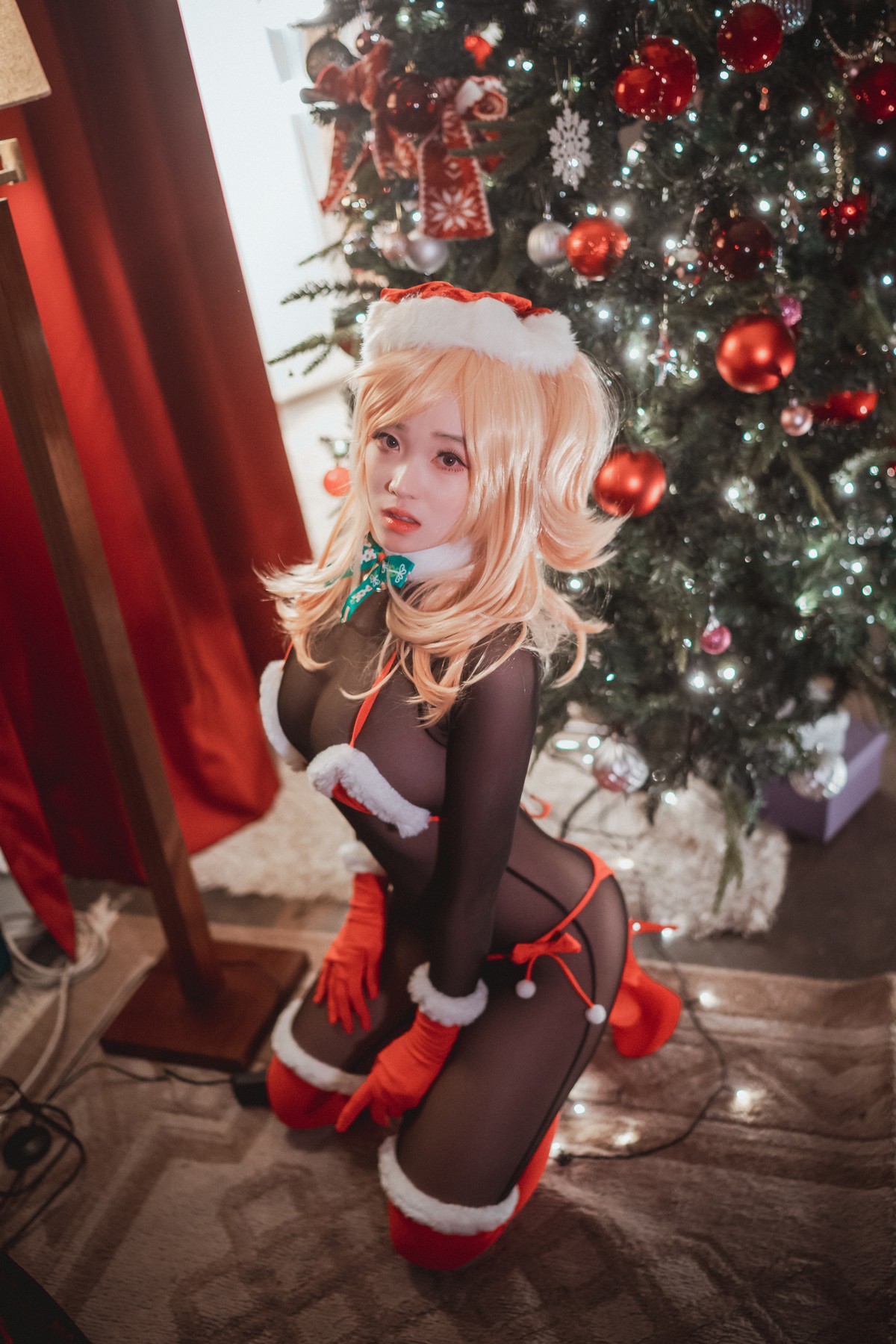 xgyw.top_[DJAWA]No.117_模特Bambi_Christmas Special主题黑色薄透连体衣秀完美身材诱惑写真47P