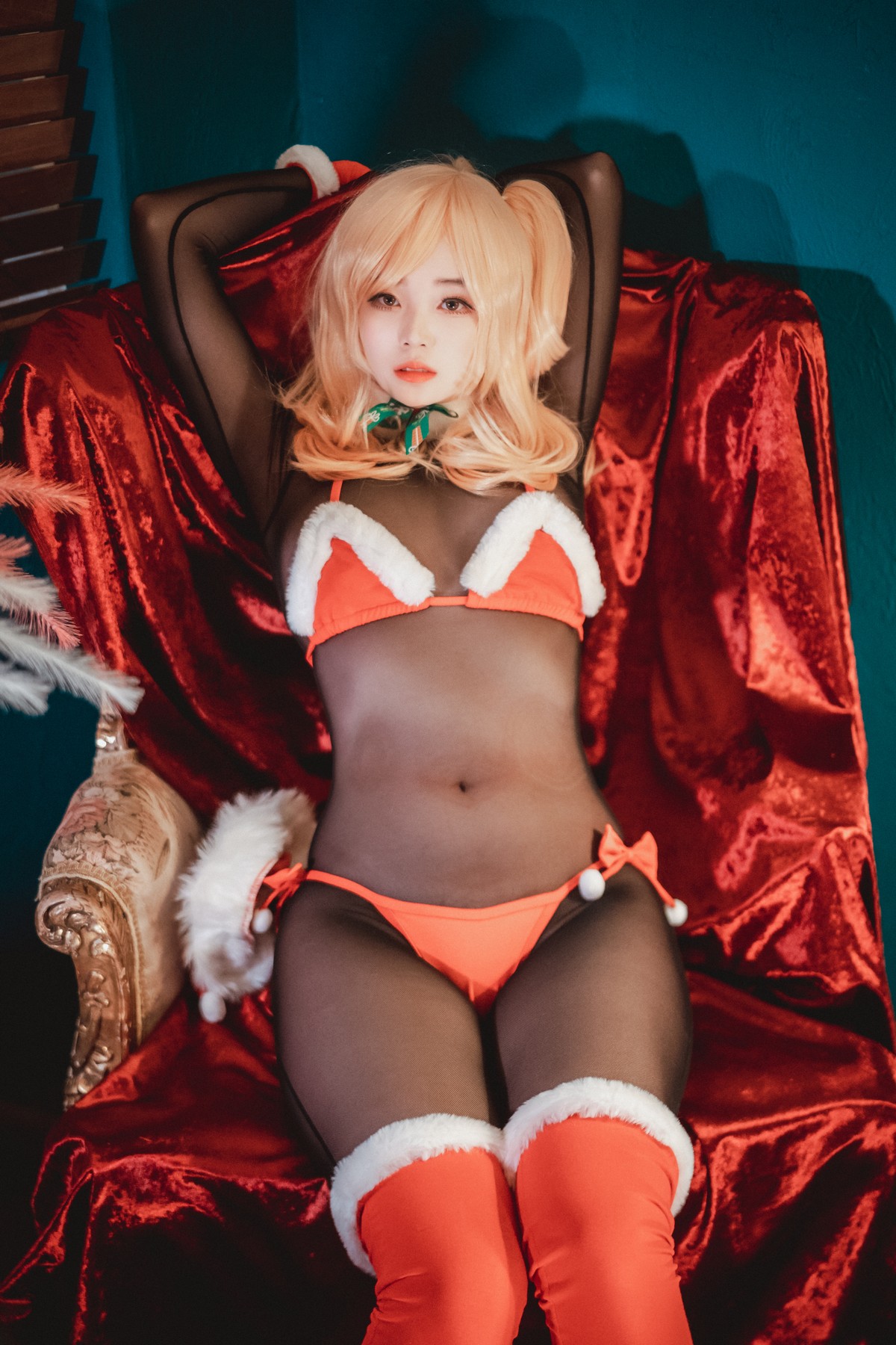 xgyw.top_[DJAWA]No.117_模特Bambi_Christmas Special主题黑色薄透连体衣秀完美身材诱惑写真47P