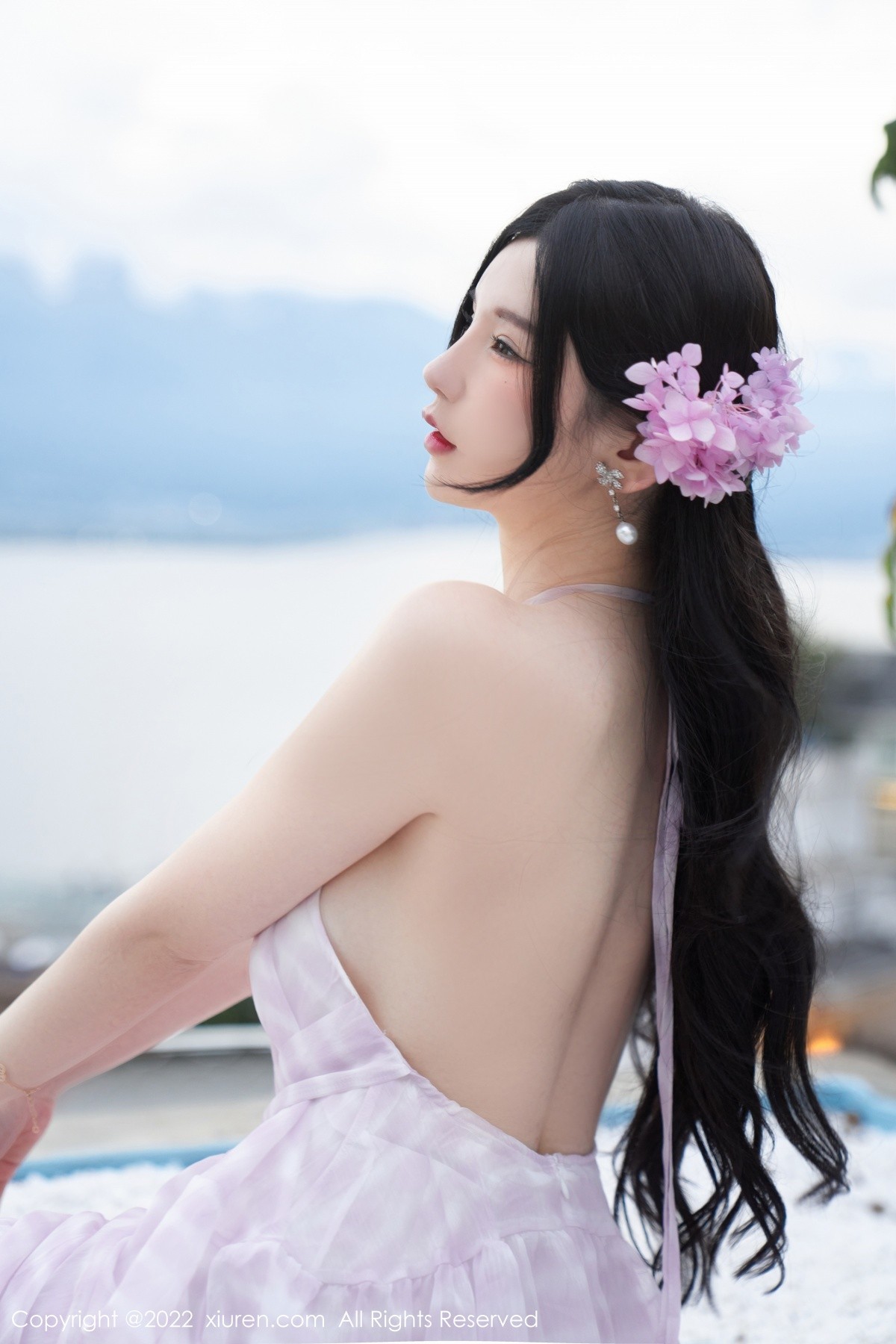 xgyw.top_XiuRen第5207期_女神周于希Sally心愿旅拍脱连衣长裙露性感白色网纱内衣诱惑写真79P