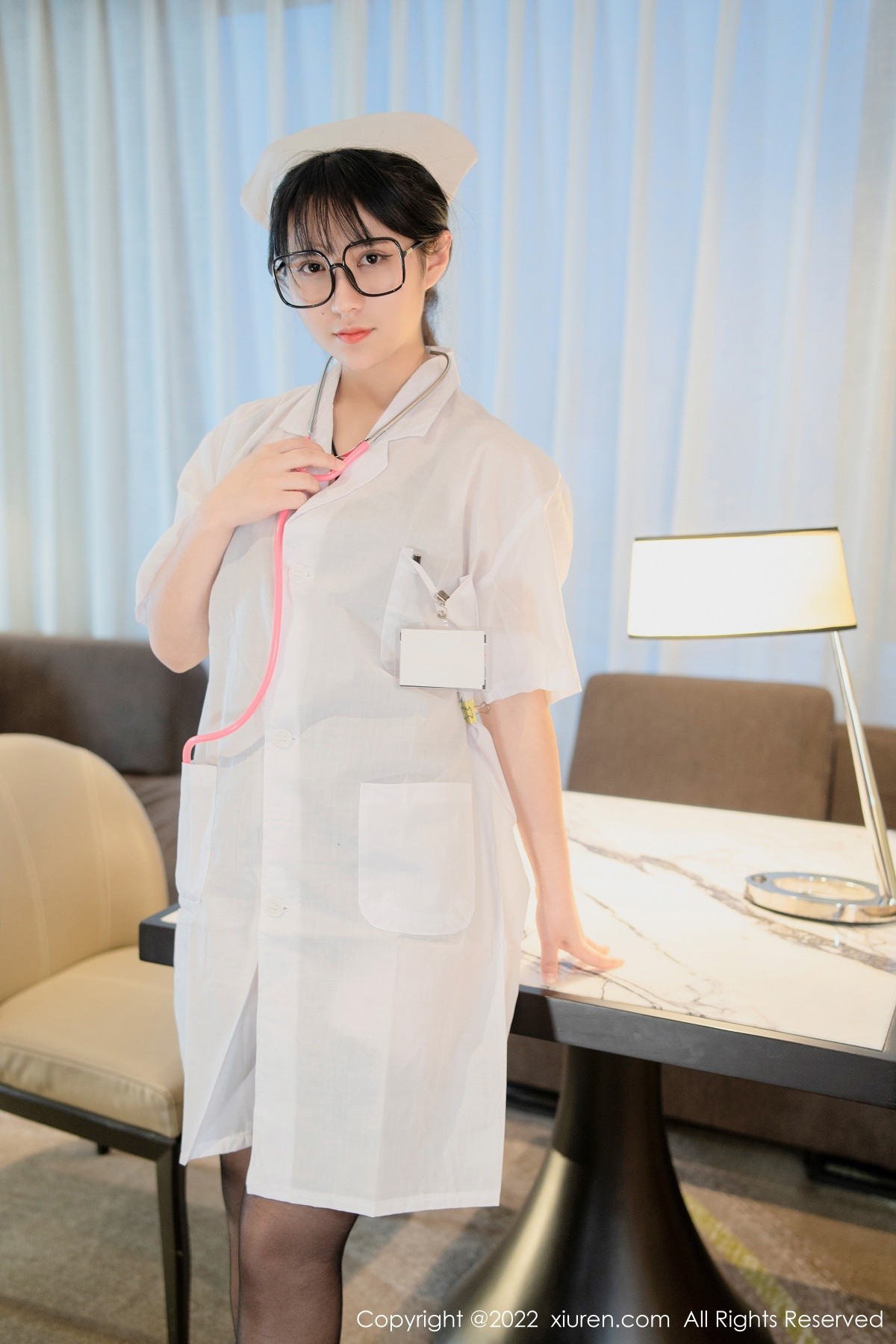 xgyw.top_XiuRen第5202期_模特久久Aimee私房性感白衣天使服饰下黑色蕾丝内衣诱惑写真62P