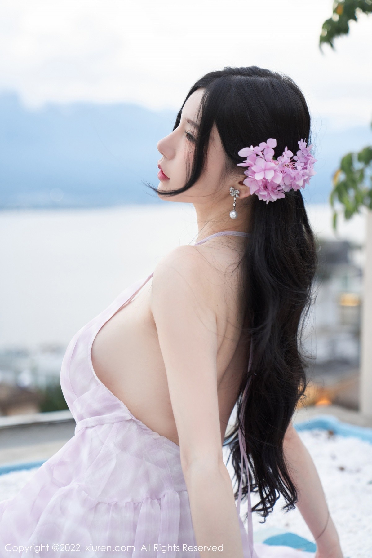 xgyw.top_XiuRen第5207期_女神周于希Sally心愿旅拍脱连衣长裙露性感白色网纱内衣诱惑写真79P