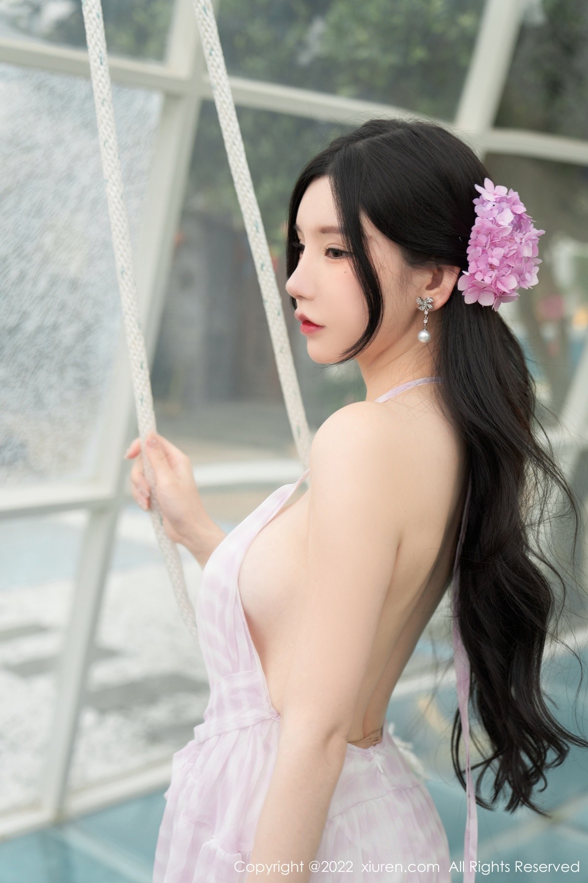 xgyw.top_XiuRen第5207期_女神周于希Sally心愿旅拍脱连衣长裙露性感白色网纱内衣诱惑写真79P