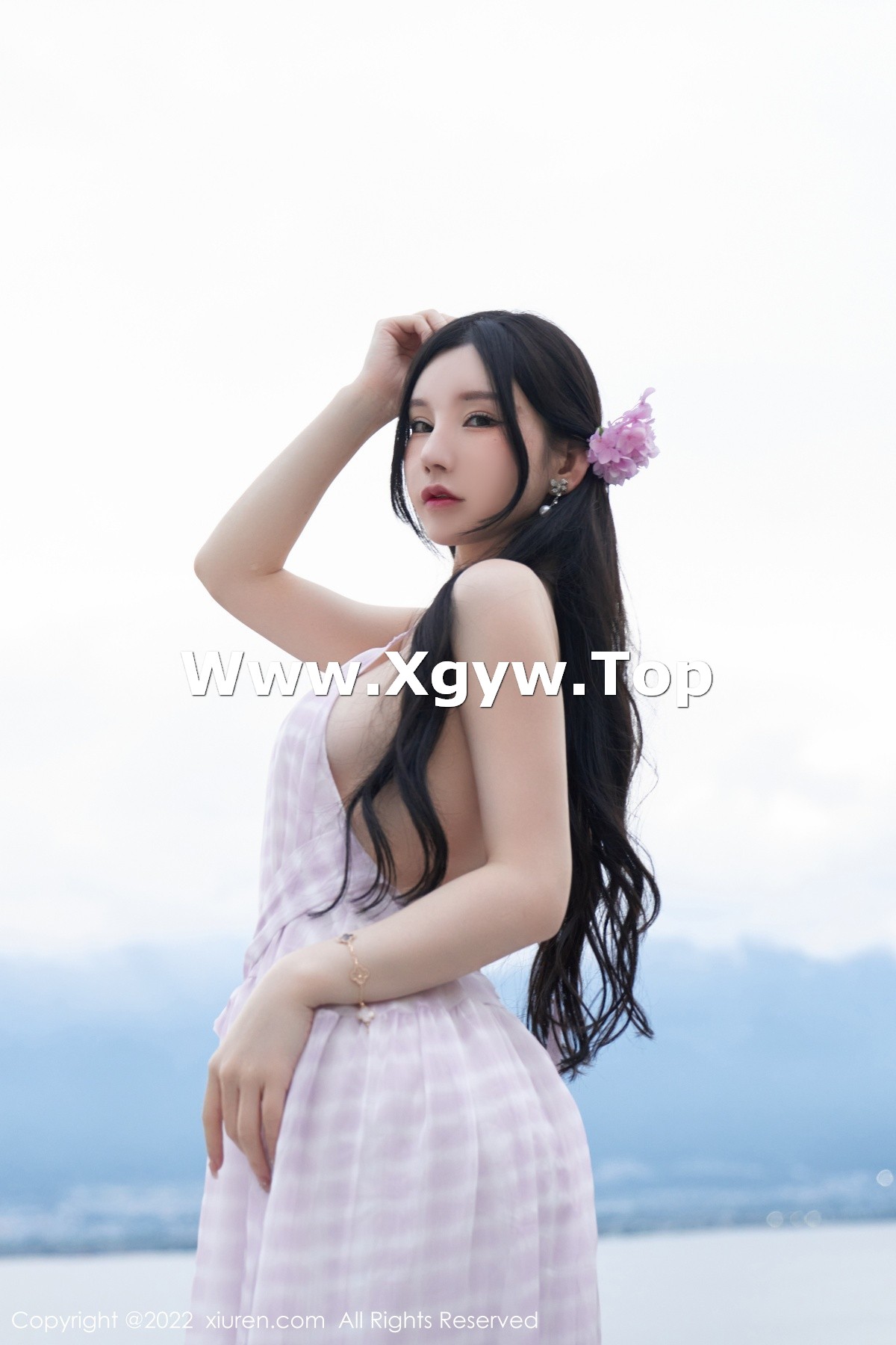 xgyw.top_XiuRen第5207期_女神周于希Sally心愿旅拍脱连衣长裙露性感白色网纱内衣诱惑写真79P