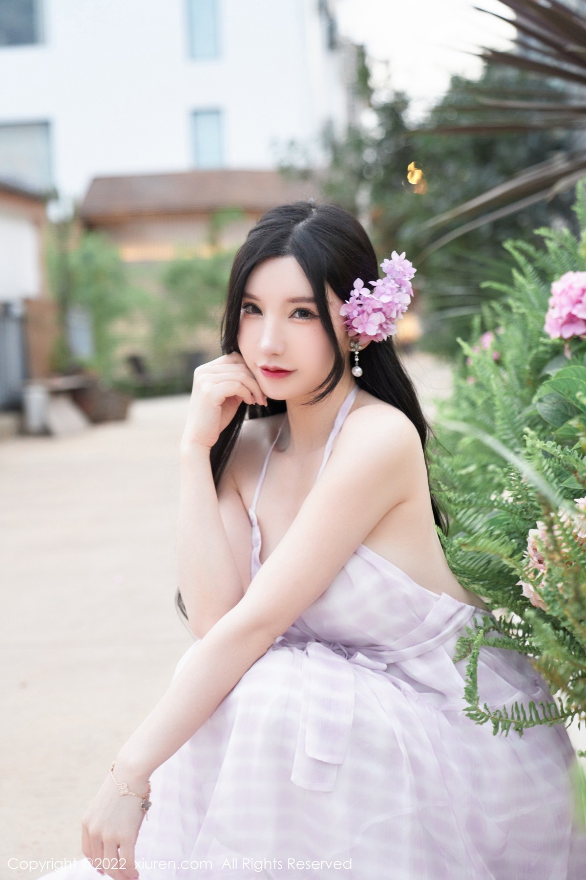xgyw.top_XiuRen第5207期_女神周于希Sally心愿旅拍脱连衣长裙露性感白色网纱内衣诱惑写真79P