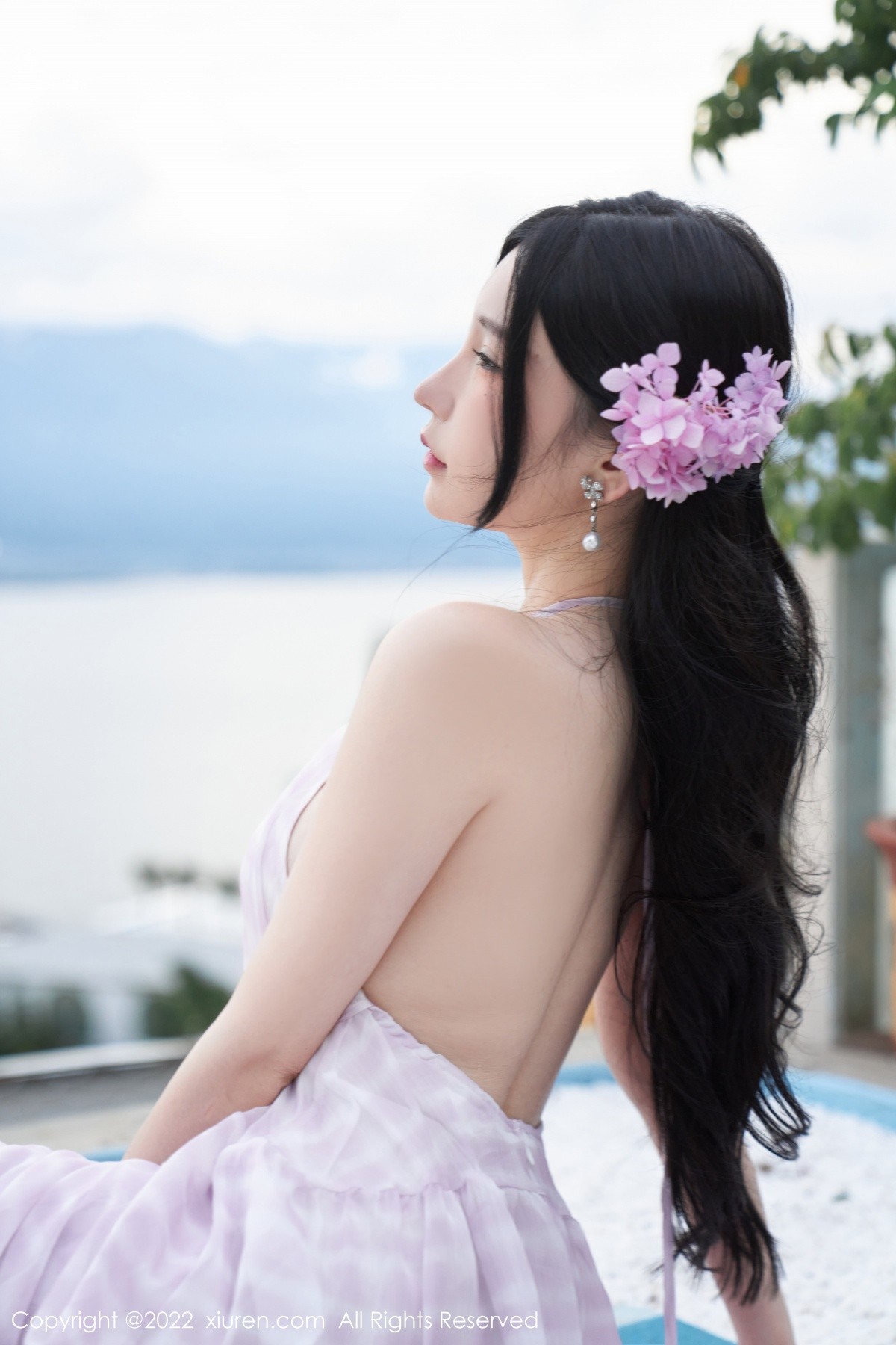 xgyw.top_XiuRen第5207期_女神周于希Sally心愿旅拍脱连衣长裙露性感白色网纱内衣诱惑写真79P