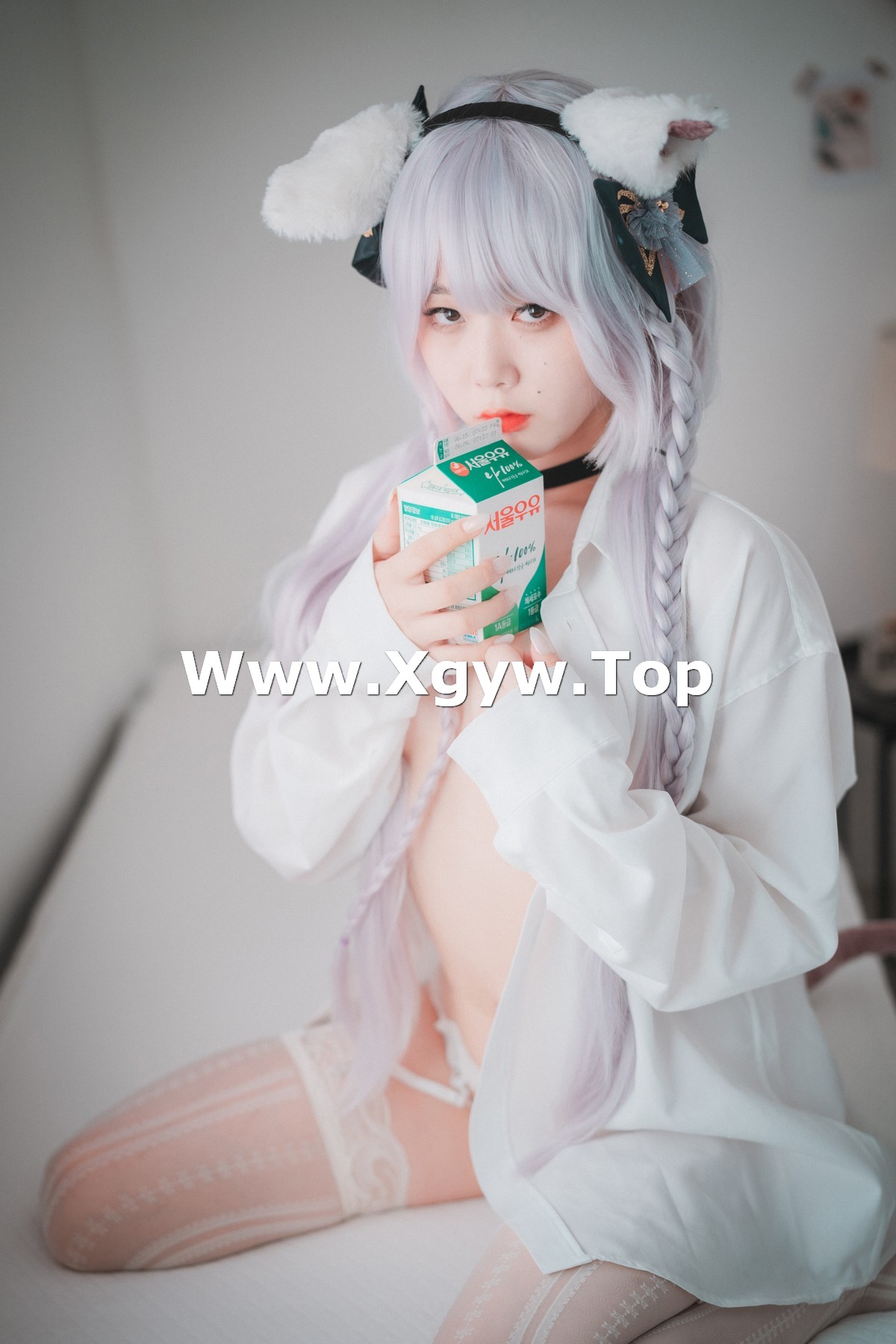 xgyw.top_[DJAWA]No.124_模特Zia_Perrault The Milk Thief主题薄透白衬衫配蕾丝吊袜诱惑写真69P