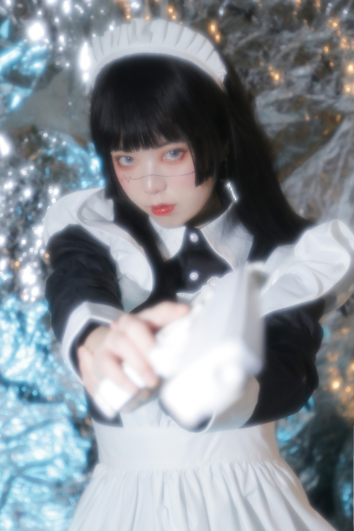 xgyw.top_微博妹子Fushii_海堂生化女仆主题美女战士装扮性感黑白女仆长裙迷人写真46P
