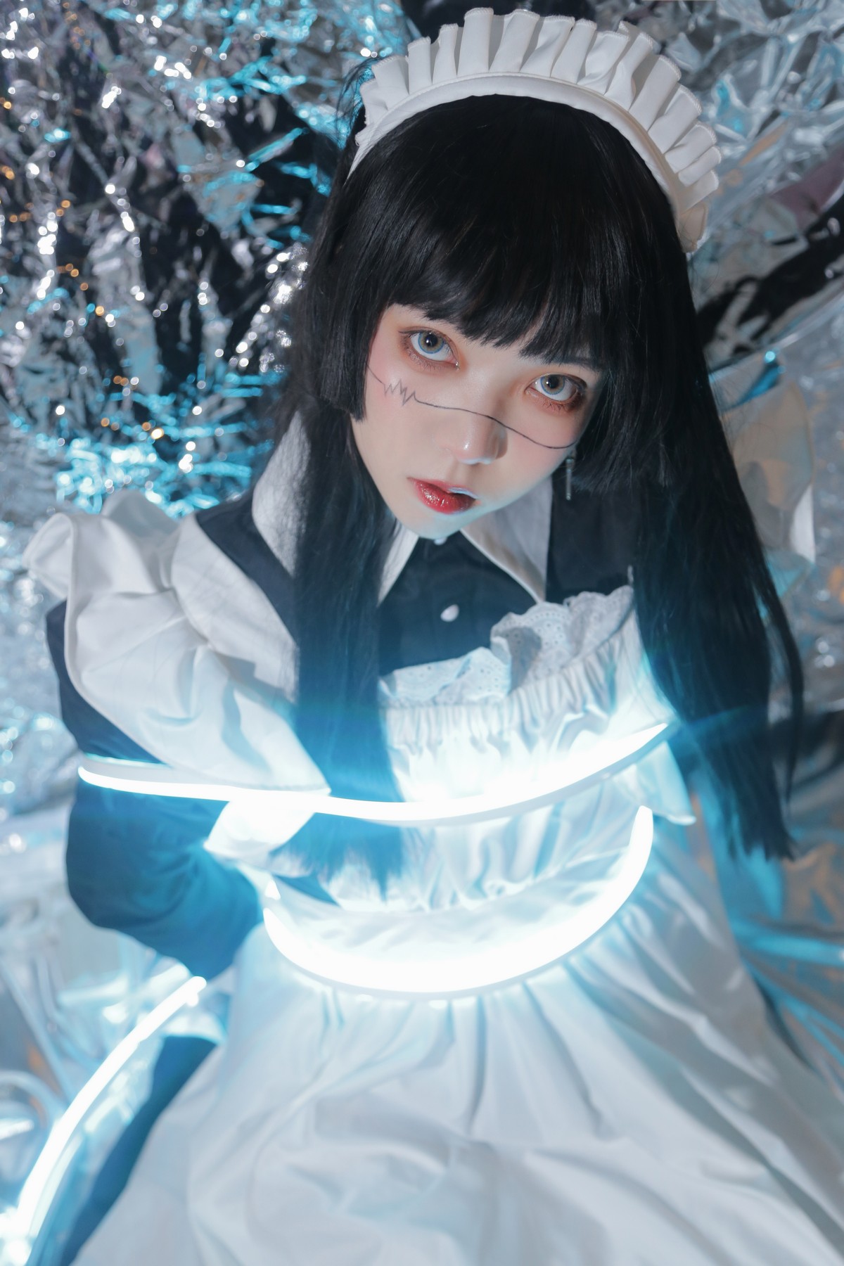 xgyw.top_微博妹子Fushii_海堂生化女仆主题美女战士装扮性感黑白女仆长裙迷人写真46P