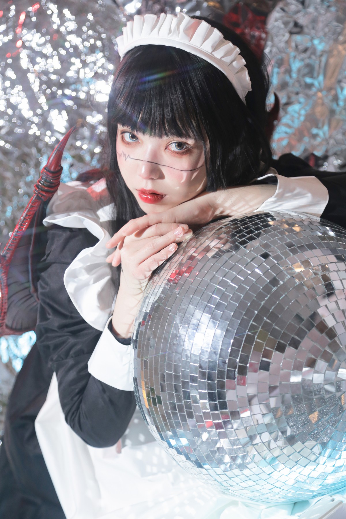 xgyw.top_微博妹子Fushii_海堂生化女仆主题美女战士装扮性感黑白女仆长裙迷人写真46P