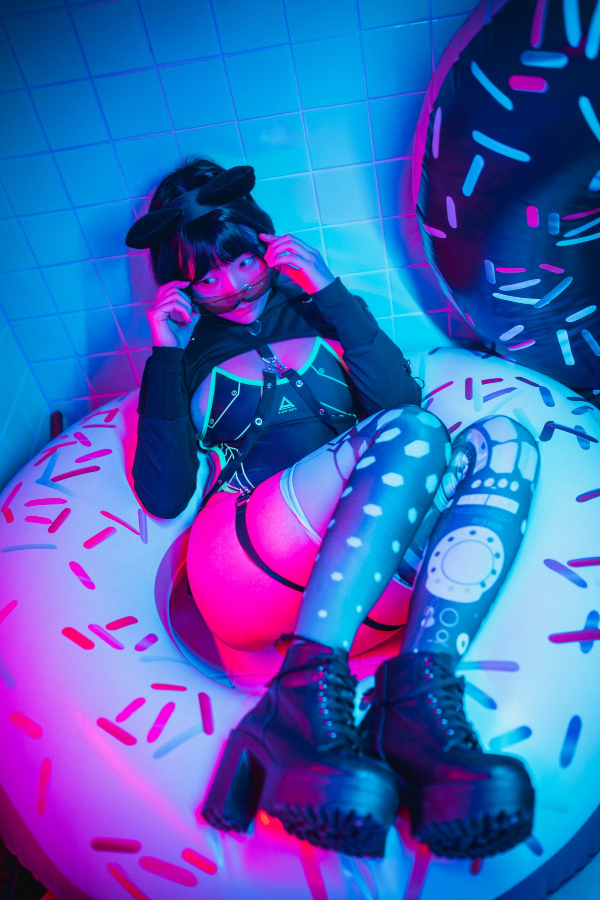 xgyw.top_[DJAWA]No.126_模特Mimmi_Cyberpunk Girl主题私房黑色高叉连体衣秀完美身材诱惑写真41P