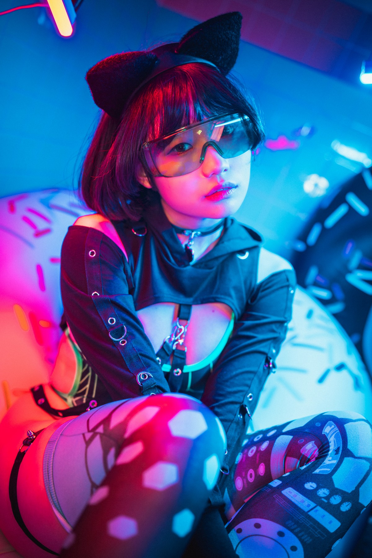 xgyw.top_[DJAWA]No.126_模特Mimmi_Cyberpunk Girl主题私房黑色高叉连体衣秀完美身材诱惑写真41P