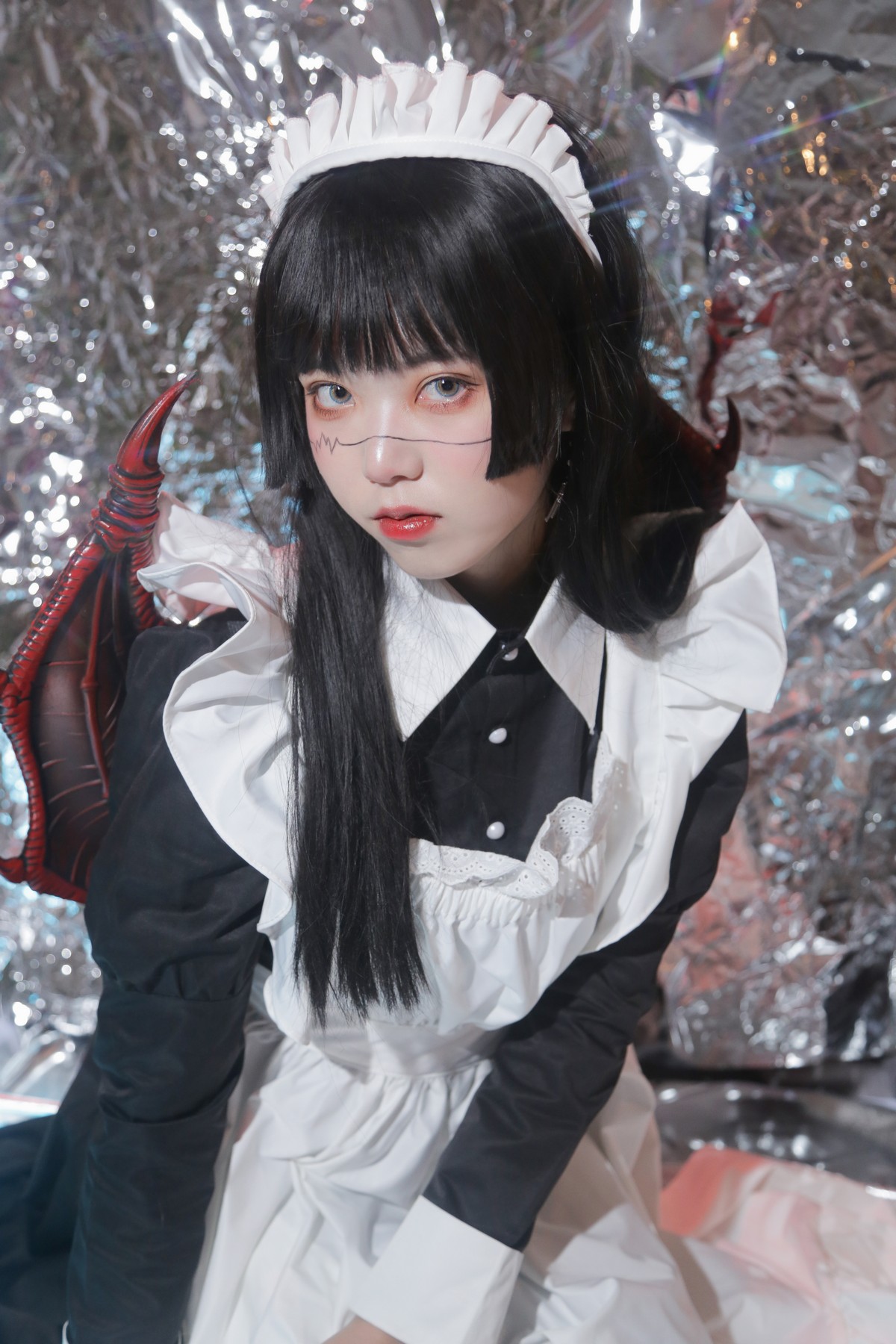 xgyw.top_微博妹子Fushii_海堂生化女仆主题美女战士装扮性感黑白女仆长裙迷人写真46P