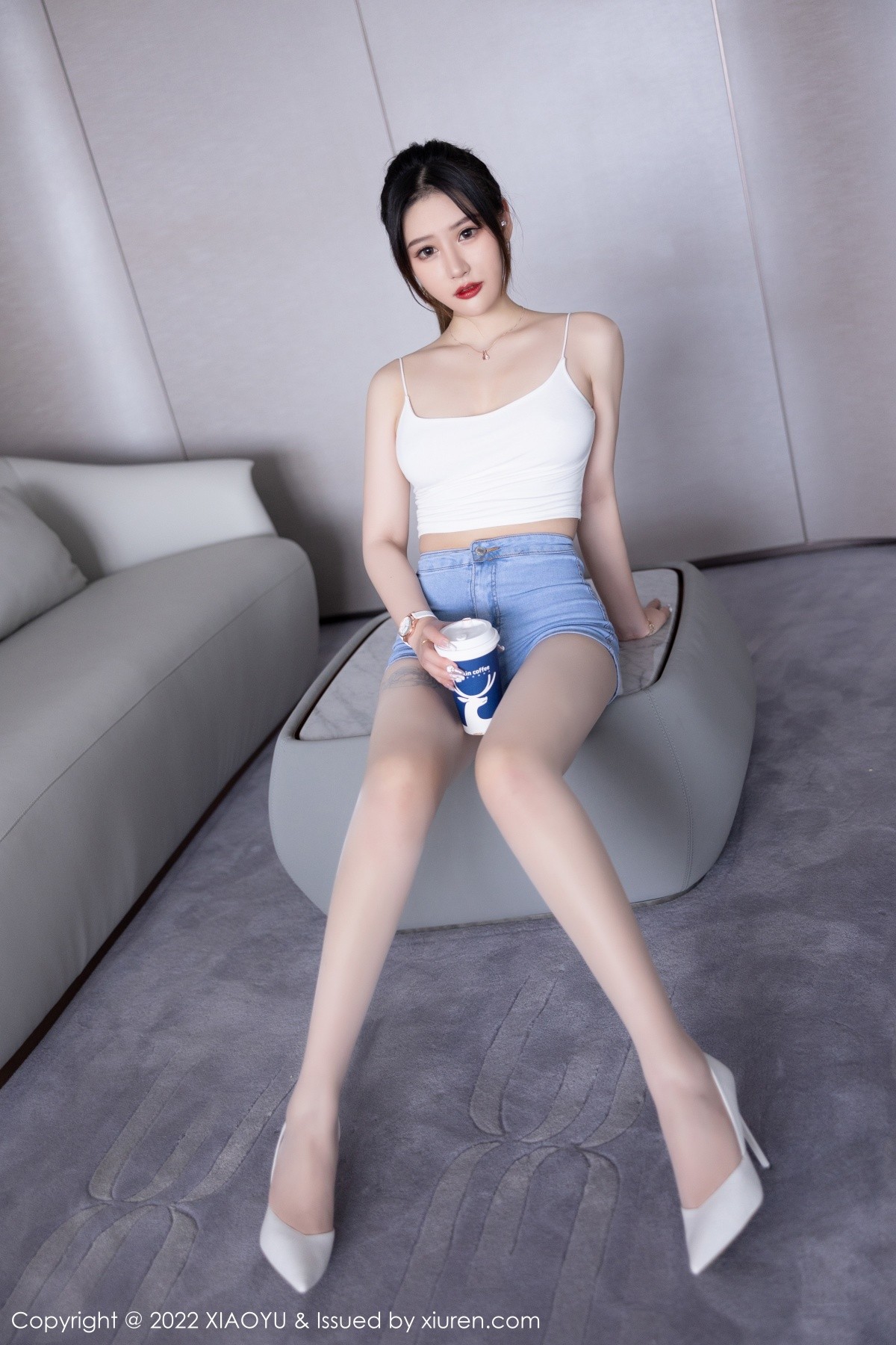 xgyw.top_[XiaoYu画语界]Vol.813_模特张欣欣私房浴室白色轻透吊带配超薄无内肉丝撩人诱惑写真73P