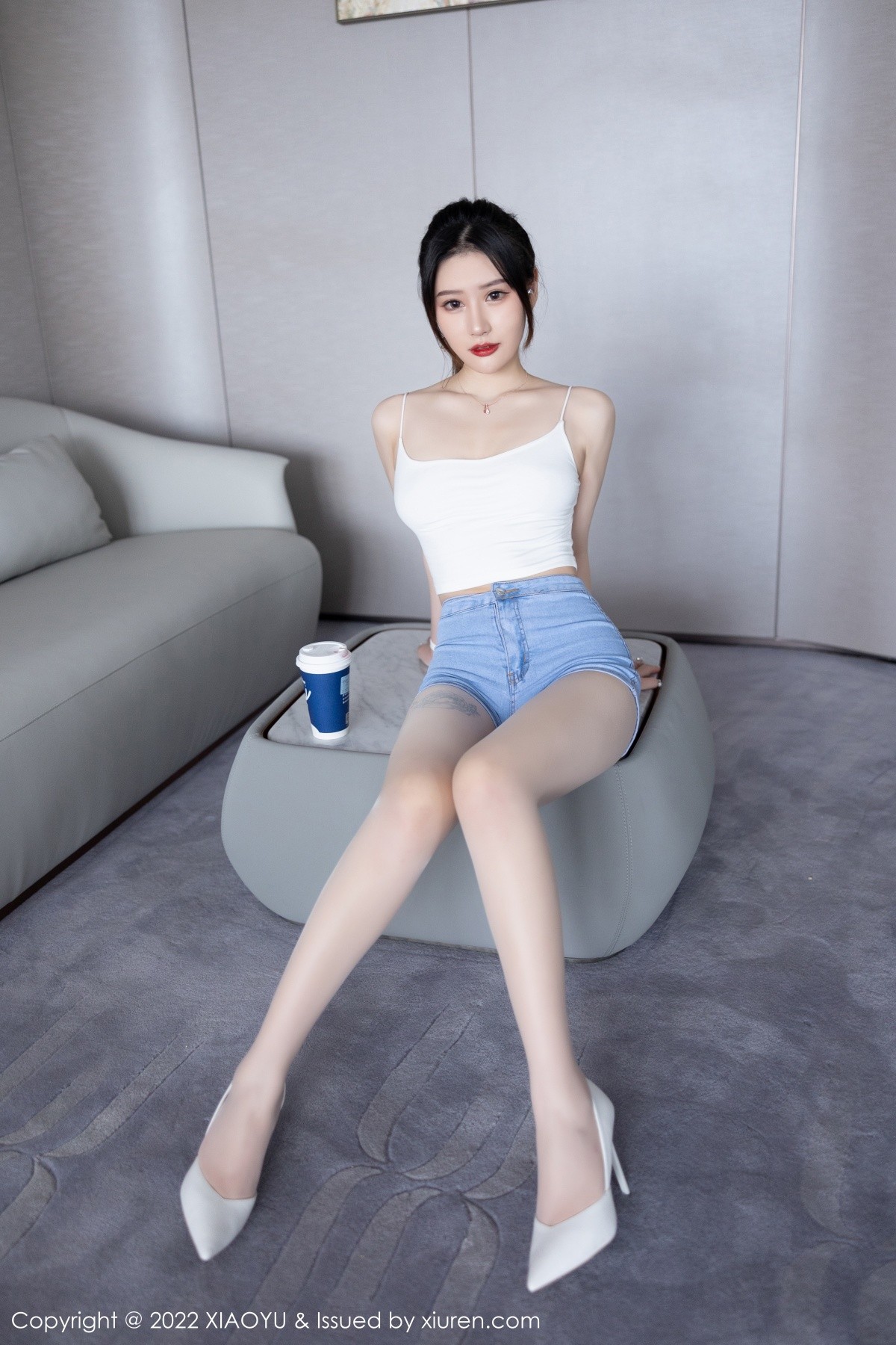 xgyw.top_[XiaoYu画语界]Vol.813_模特张欣欣私房浴室白色轻透吊带配超薄无内肉丝撩人诱惑写真73P