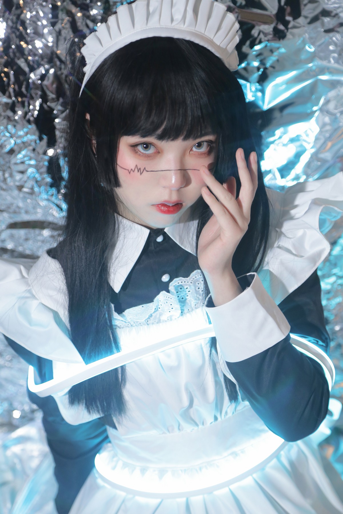 xgyw.top_微博妹子Fushii_海堂生化女仆主题美女战士装扮性感黑白女仆长裙迷人写真46P