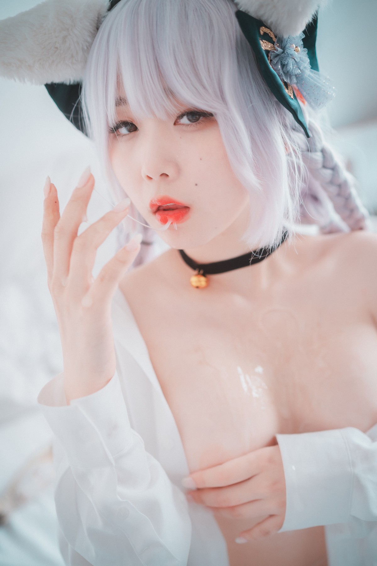 xgyw.top_[DJAWA]No.124_模特Zia_Perrault The Milk Thief主题薄透白衬衫配蕾丝吊袜诱惑写真69P