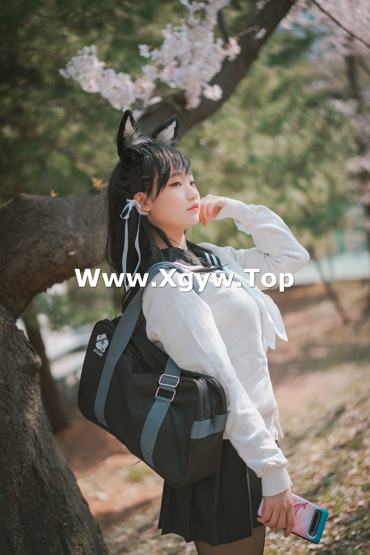 xgyw.top_[DJAWA]No.128_模特Mimmi_Azur Lane IJN Atago主题户外超薄黑丝秀翘臀诱惑写真61P
