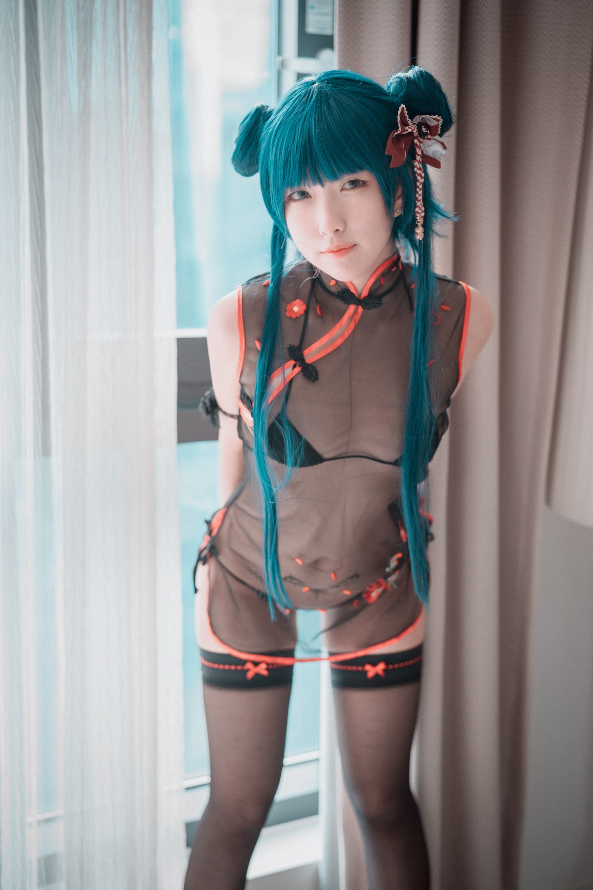 xgyw.top_[DJAWA]No.127_模特Sonson_Sheer Qipao Girl主题黑色薄透旗袍秀完美身材诱惑写真45P